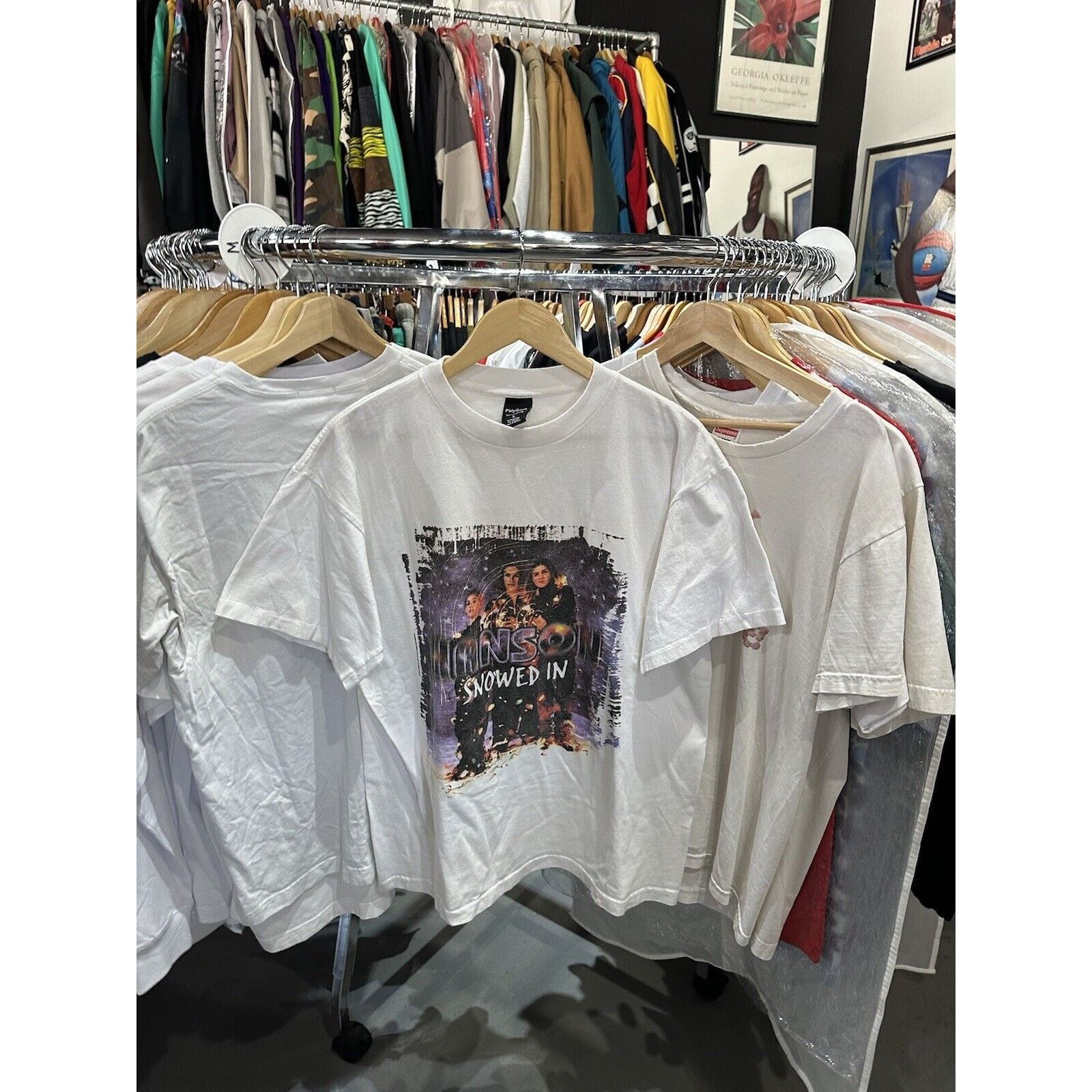 image of Vintage Hanson Snowed In Polygram Band Tee Size Large in White, Men's