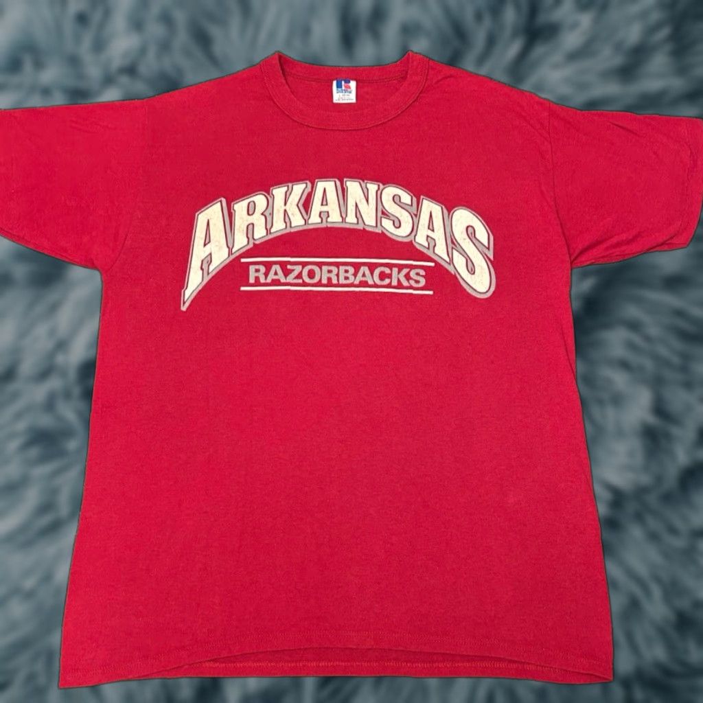 Vintage VINTAGE Arkansas Razorbacks University Arch Logo VTG Shirt L Red Men T-Shirt 80s 90s College Logo Shirt Size US L / EU 52-54 / 3 - 1 Thumbnail