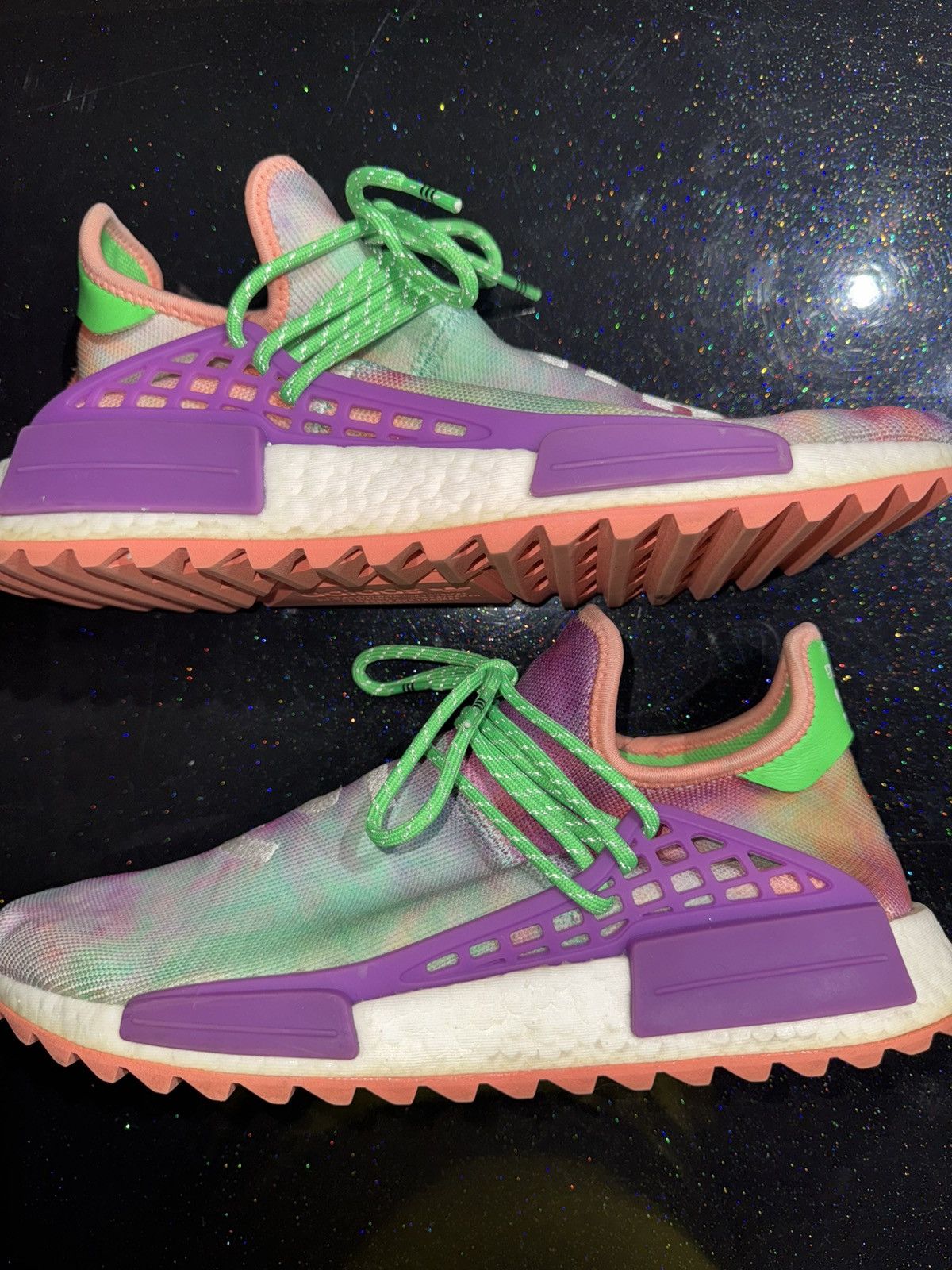 Adidas × Pharrell Pharrell x Adidas NMD Human Race Trail ‘Holi Festival’ Size US 12 / EU 45 - 1 Thumbnail