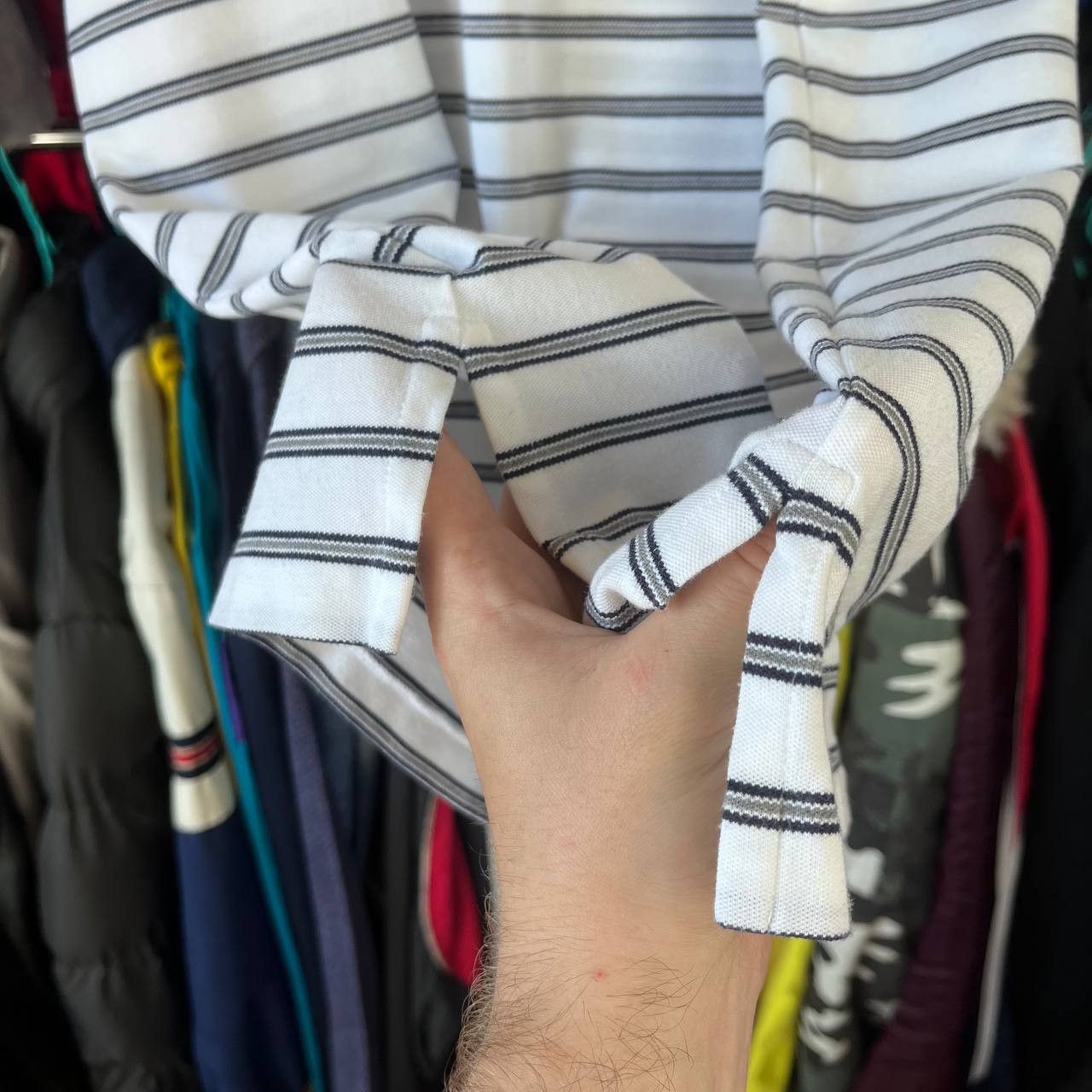 Polo Ralph Lauren Ralph Lauren Polo Golf White/Black Striped Polo Tshirt Size US L / EU 52-54 / 3 - 5 Thumbnail