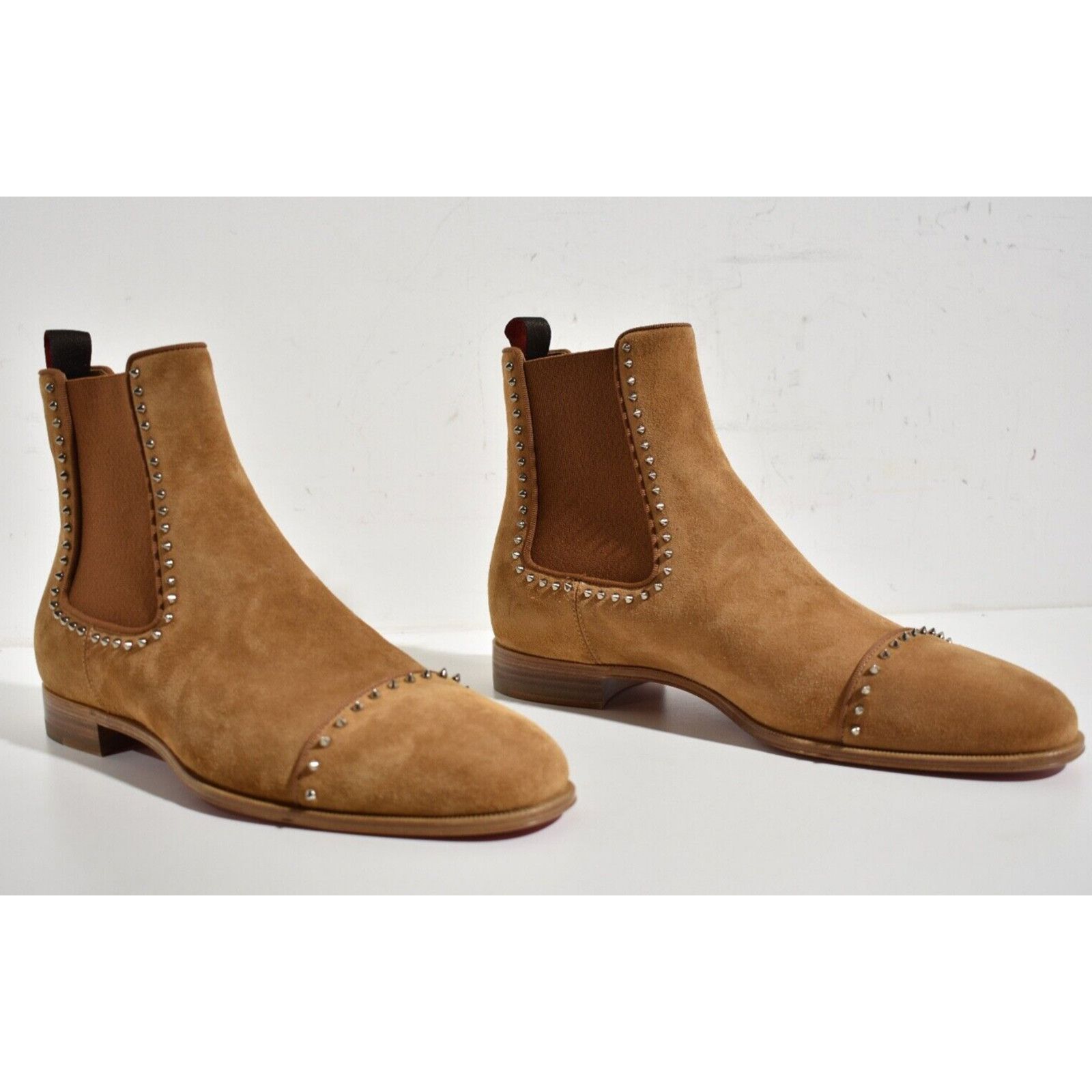 Christian Louboutin Christian Louboutin Flat Brown Suede Spike Boot 42 9 Size US 9 / EU 42 - 4 Thumbnail