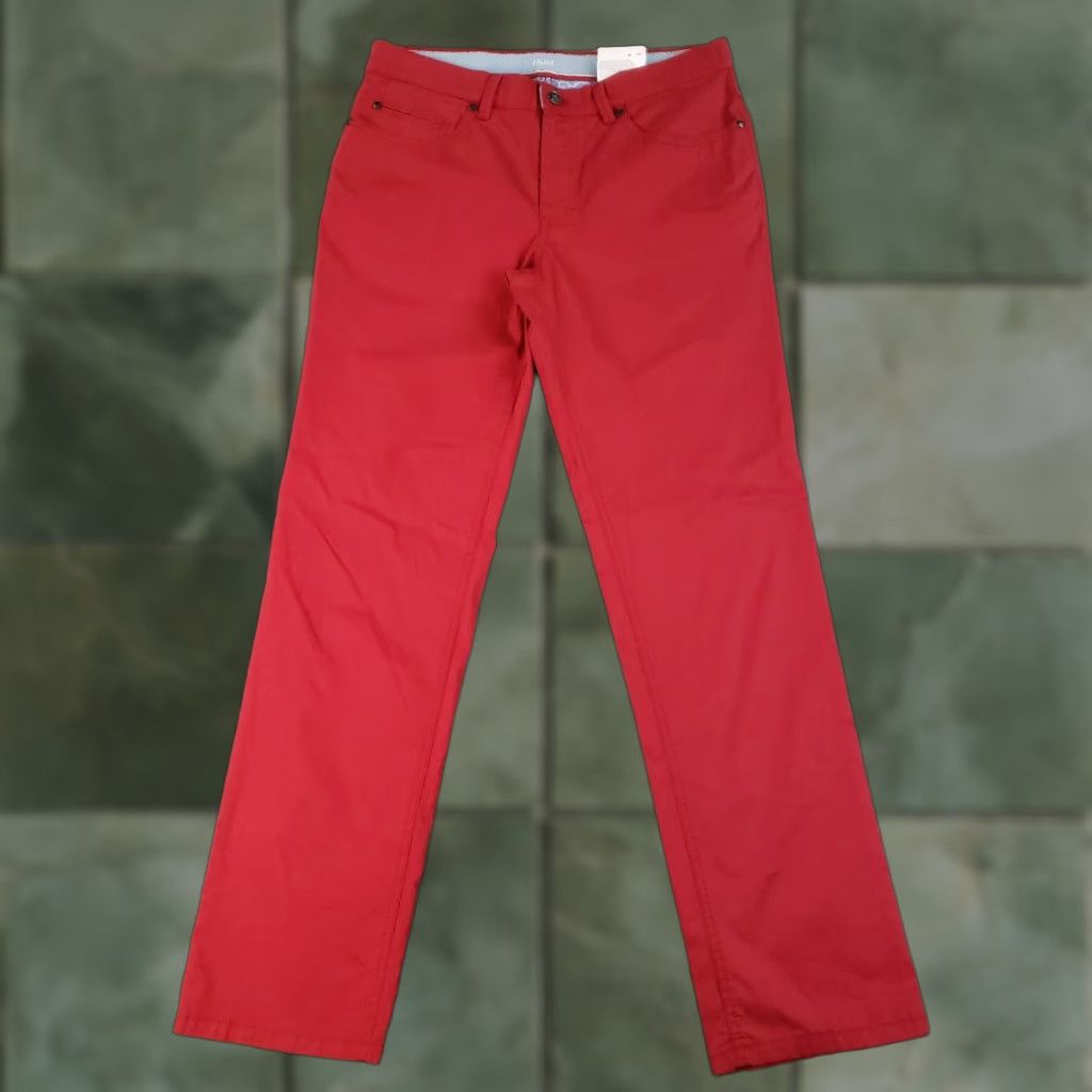 Vintage Vintage Hiltl Mens Pants Size 31x31 Red Cotton Spandex Chino Straight Casual Size US 31 - 1 Thumbnail