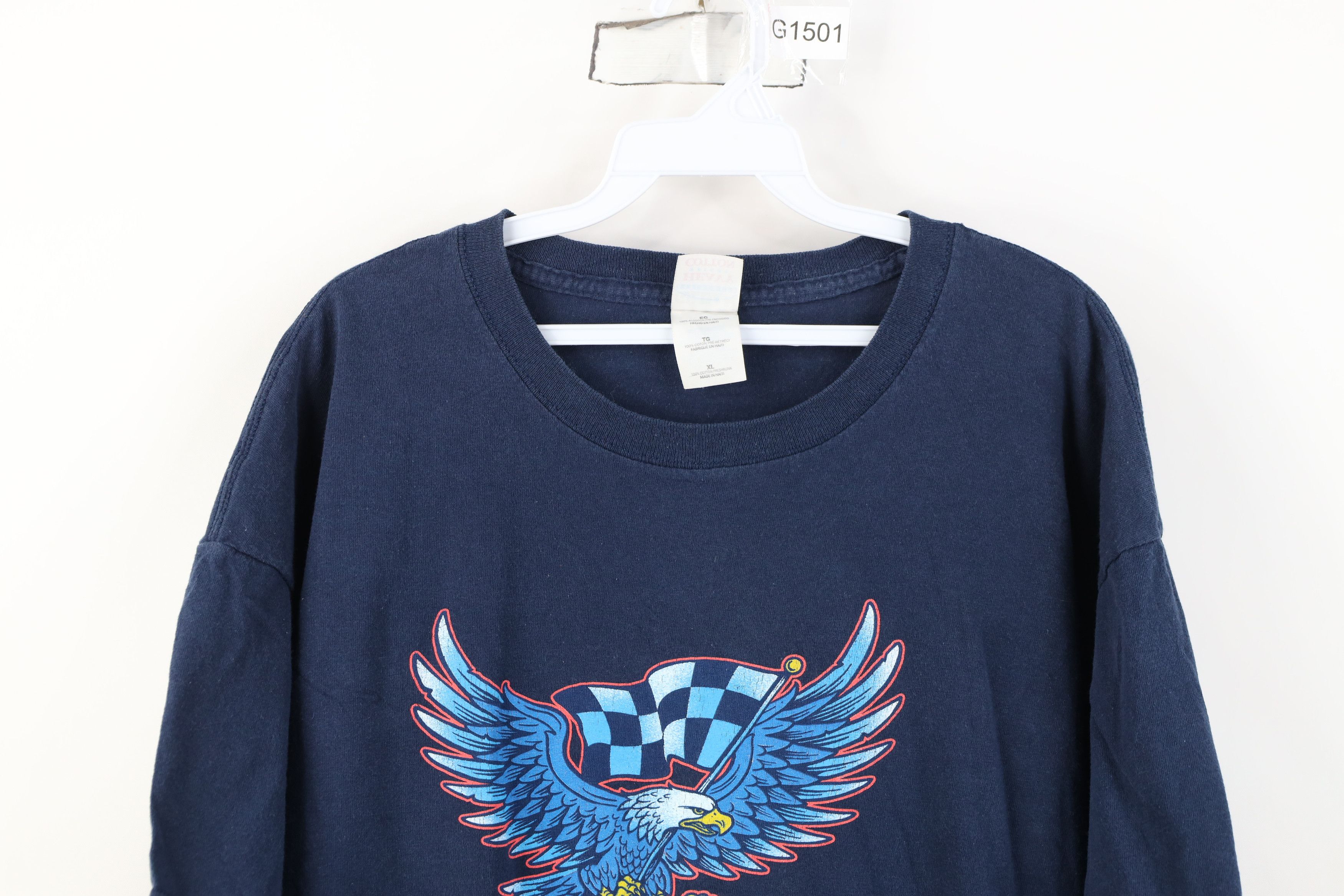 Vintage Vintage Michigan International Speedway Eagle Flag T-Shirt Size US XL / EU 56 / 4 - 2 Thumbnail