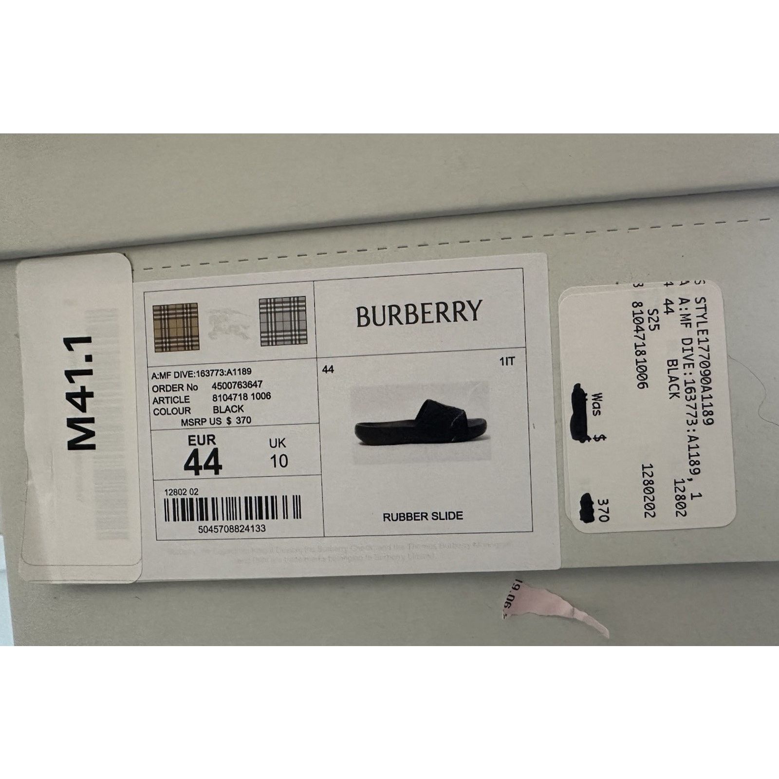 Burberry Burberry Dive Black Rubber Sandals 11 US (44 Euro) 8104718 Size US 11 / EU 44 - 13 Thumbnail