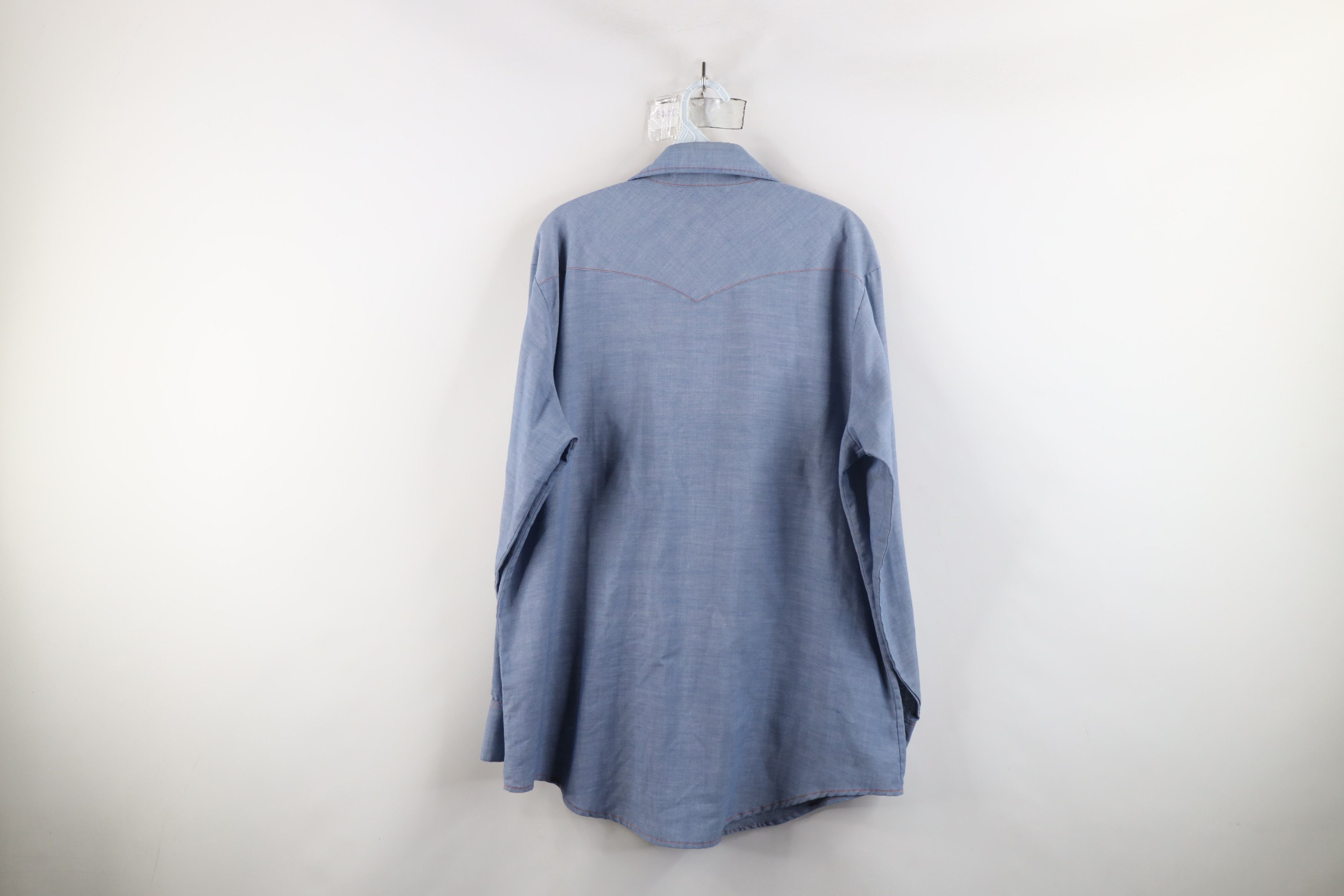Vintage Vintage 60s 70s Big Mac Rodeo Snap Button Shirt Blue USA Size US XL / EU 56 / 4 - 11 Thumbnail