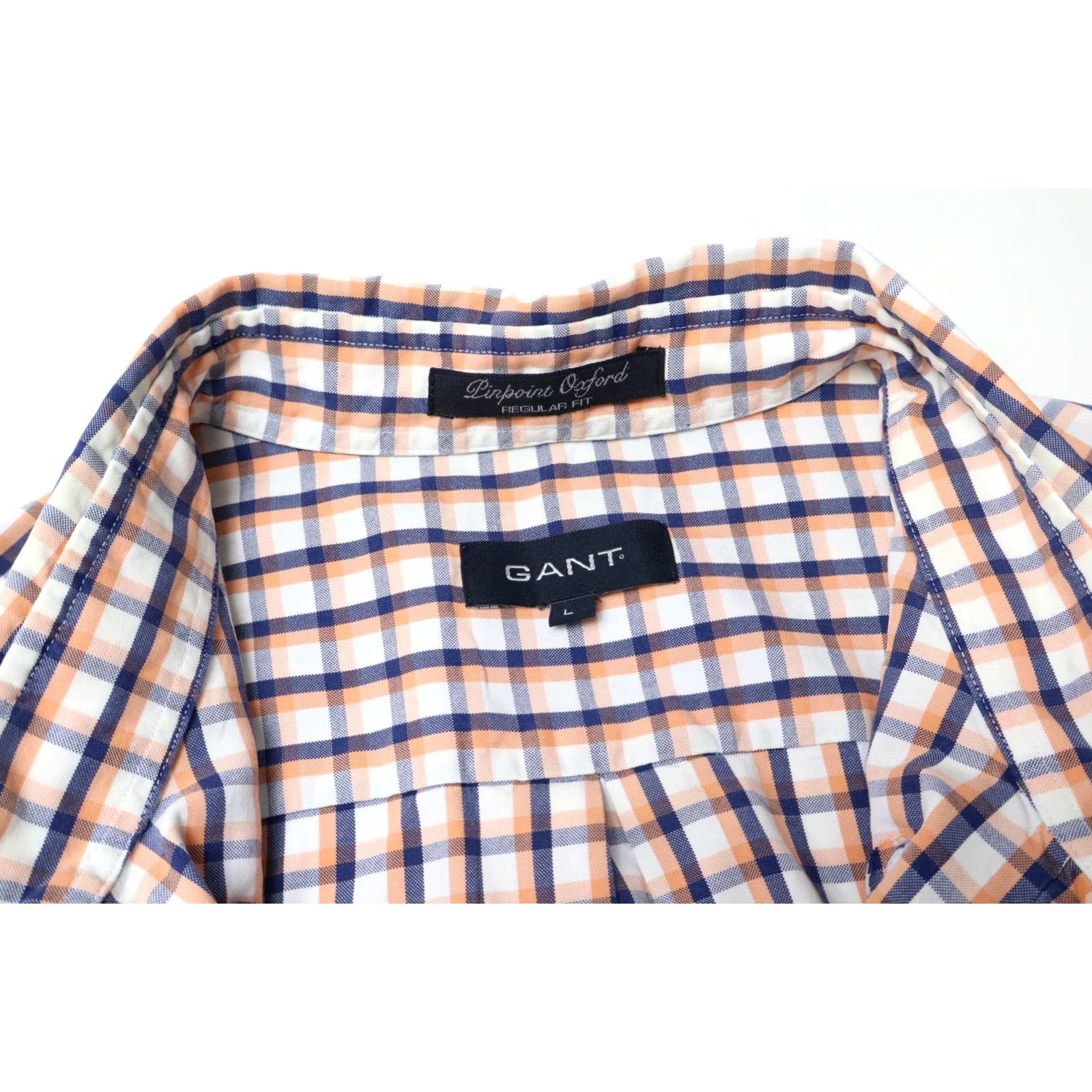 Gant GANT Pinpoint Oxford Shirt Men's LARGE Multicolor Check Regular Fit Long Sleeve Size US L / EU 52-54 / 3 - 5 Thumbnail