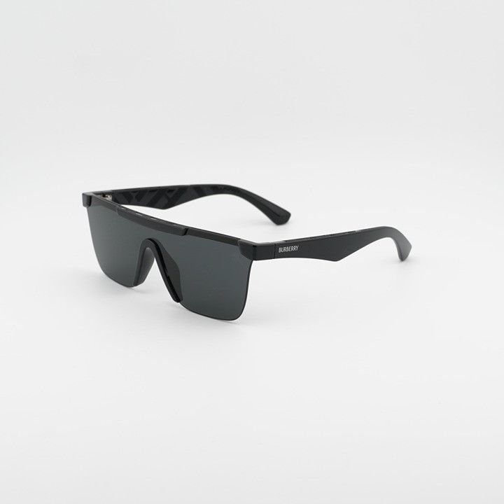 Burberry Burberry BE4480D 300187 Sunglasses Black Rectangle Frame Size ONE SIZE - 2 Thumbnail