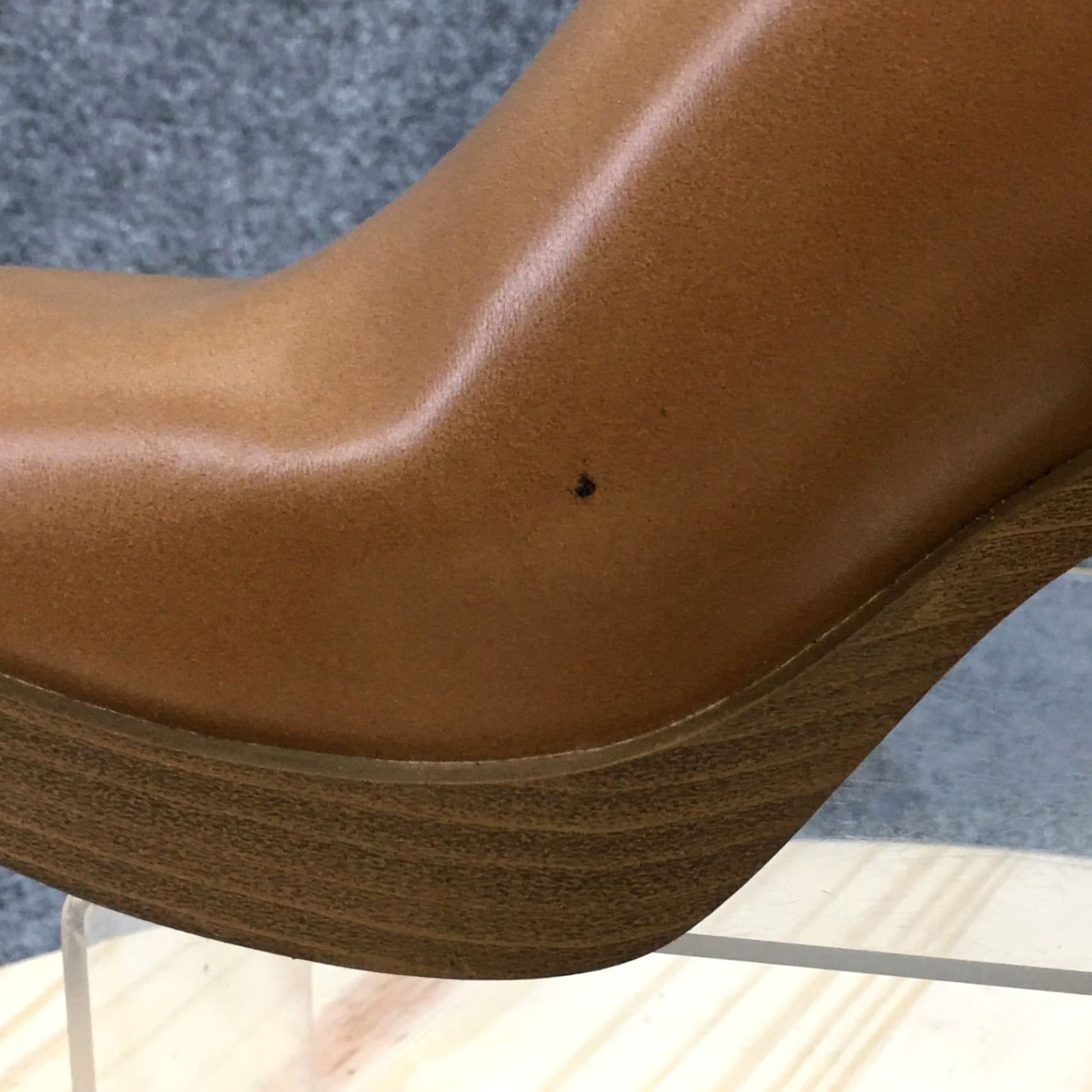 Vintage Universal Thread Heels Women Platform Mule Brown Faux Leather Slip On 10" Size US 10 / IT 40 - 3 Thumbnail