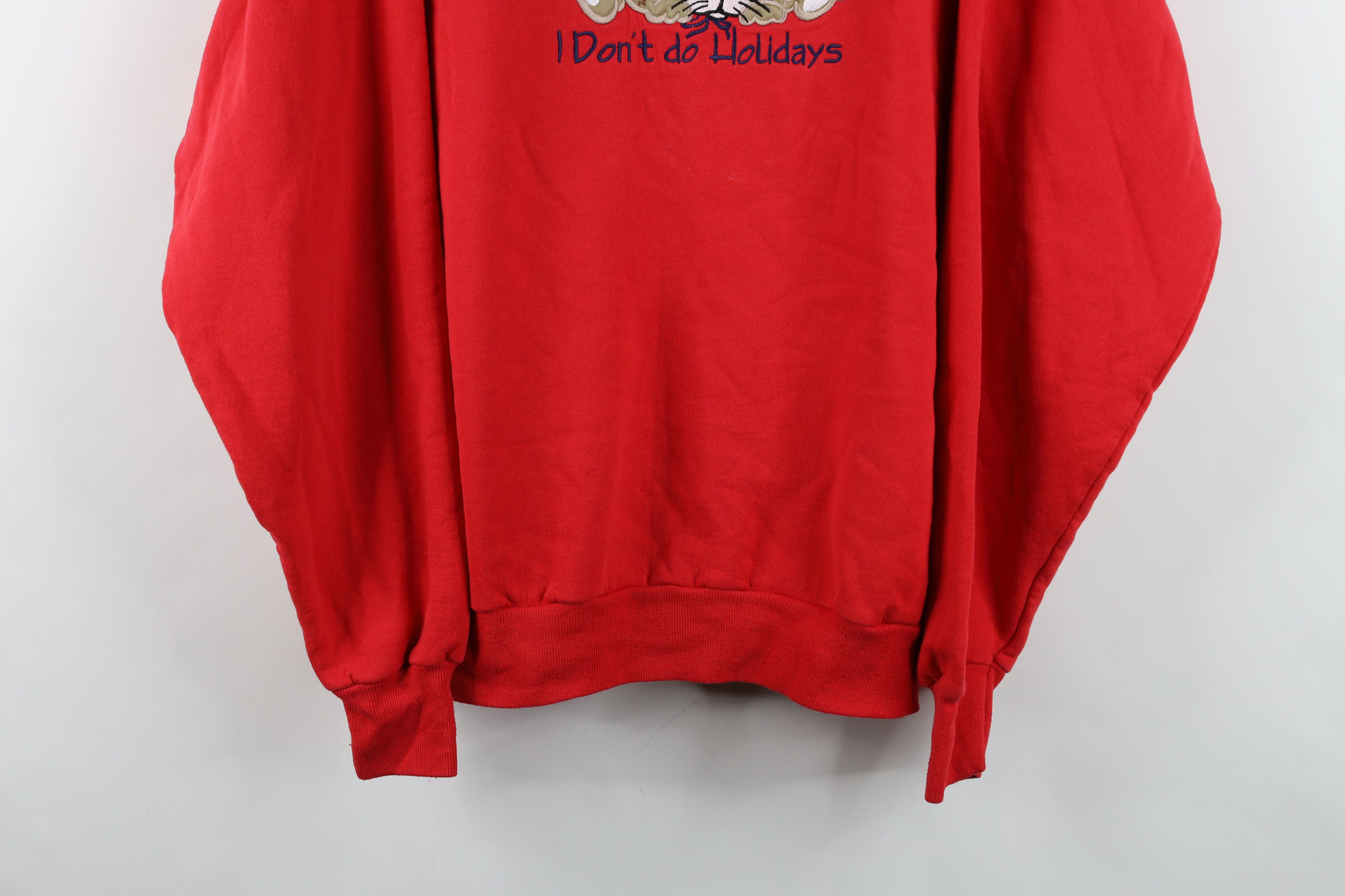 Vintage Vintage 90s Streetwear Christmas Holidays Cat Sweatshirt Size XL / US 12-14 / IT 48-50 - 3 Thumbnail