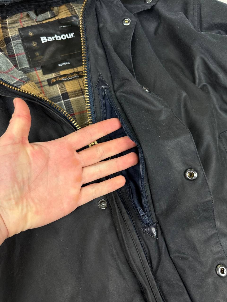 Vintage Barbour Wax Jacket Waterproof Coat Black Men Size 38