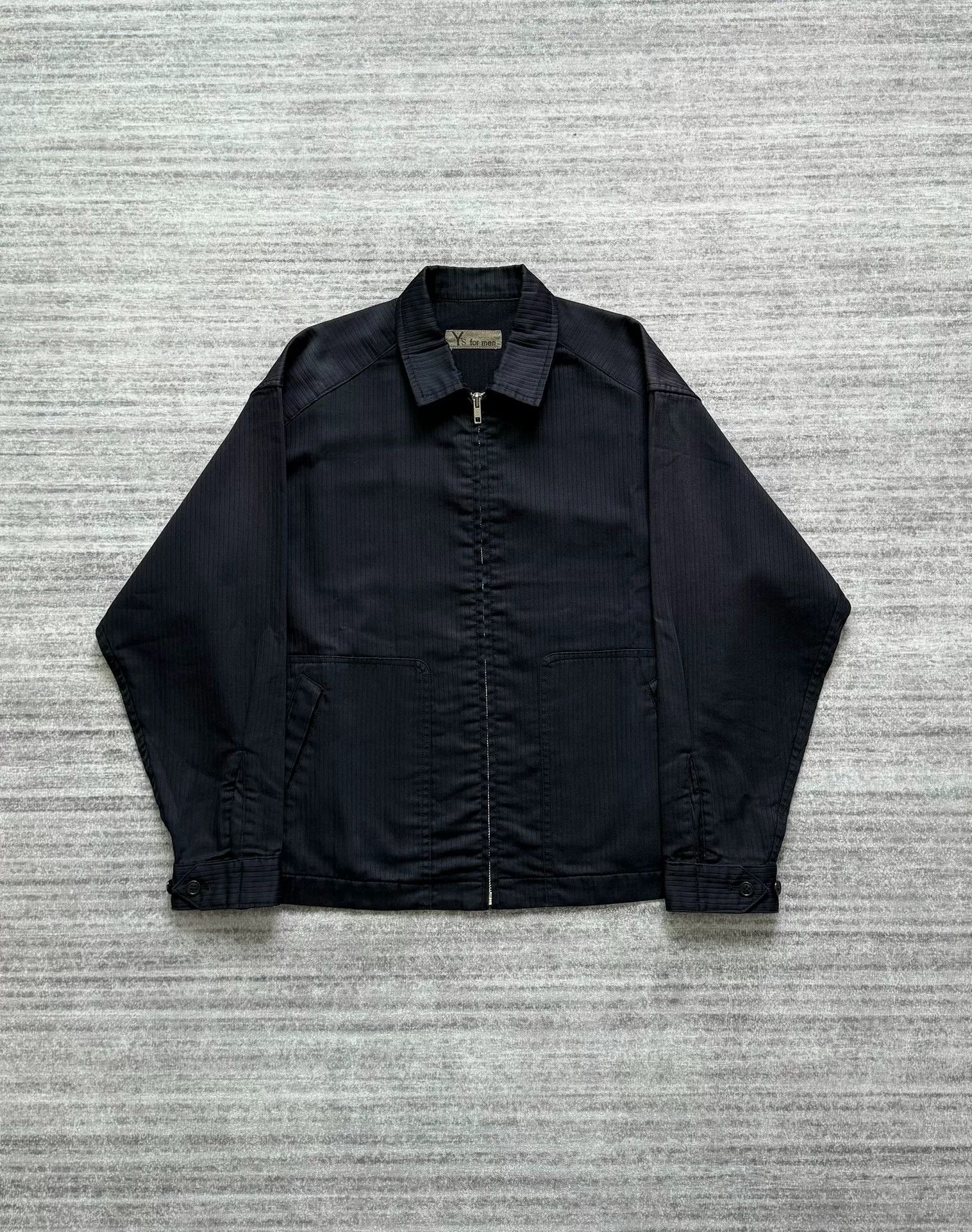 Y's for Men black striped zip-up jacket by Y's for men Size US M / EU 48-50 / 2 - 1 Thumbnail