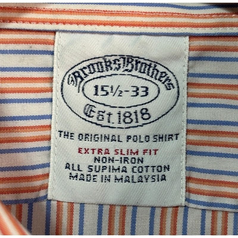 Brooks Brothers BROOKS BROTHERS X Slim Fit Stripe Dress Shirt | 15 1/2 - 33 Size US M / EU 48-50 / 2 - 8 Thumbnail