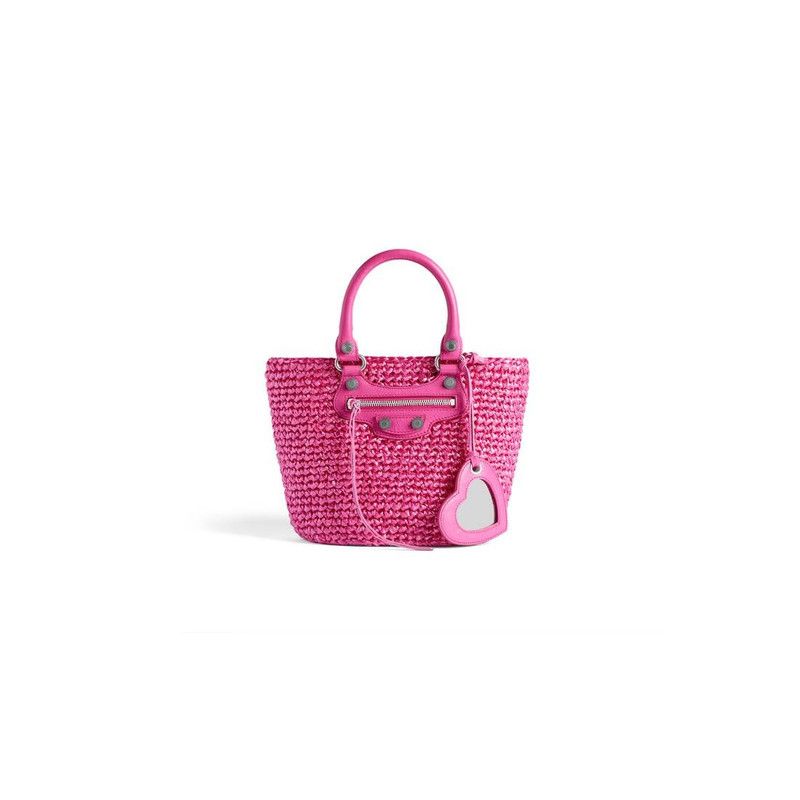 Balenciaga o1tr1nto0526 Size: OS / Le Cagole Small Panier Bag in Pink Size ONE SIZE - 1 Thumbnail
