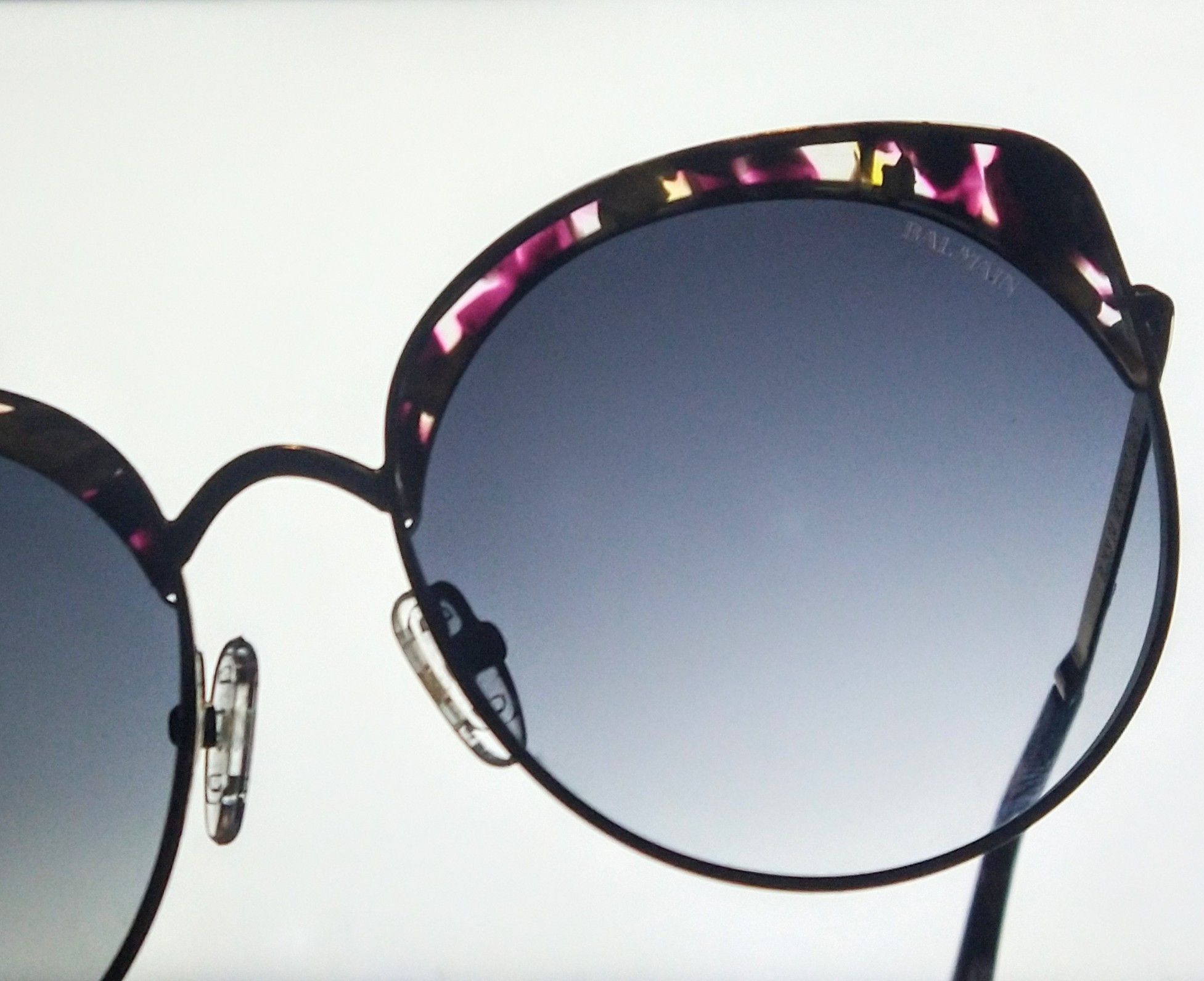 Balmain × Designer Balmain Sunglasses BL2509 Purple Havana Gold Blue Cat Eye Size ONE SIZE - 16 Thumbnail