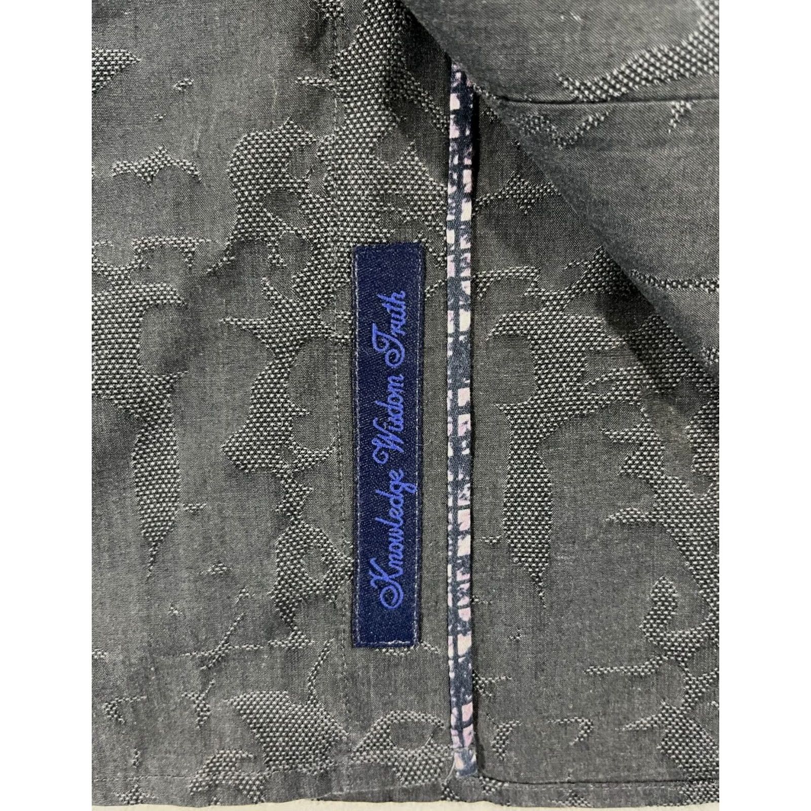 Robert Graham VINTAGE Robert Graham Men’s Button-Up Jacquard Shirt Tailored Size L Gray Cotton Modern American Size US L / EU 52-54 / 3 - 7 Thumbnail