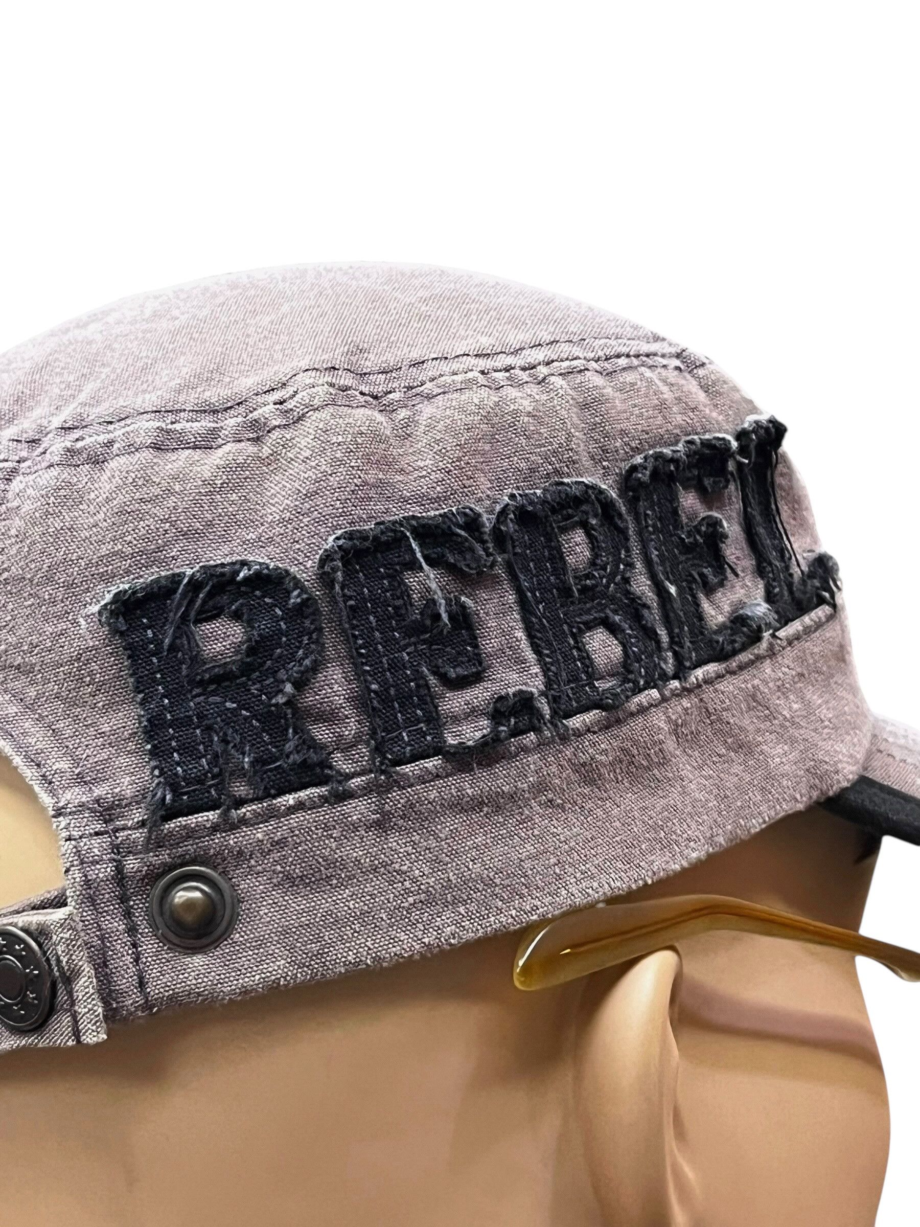 Vintage Vintage BLACK REBEL Distressed Grunge Military Cap Size ONE SIZE - 3 Thumbnail