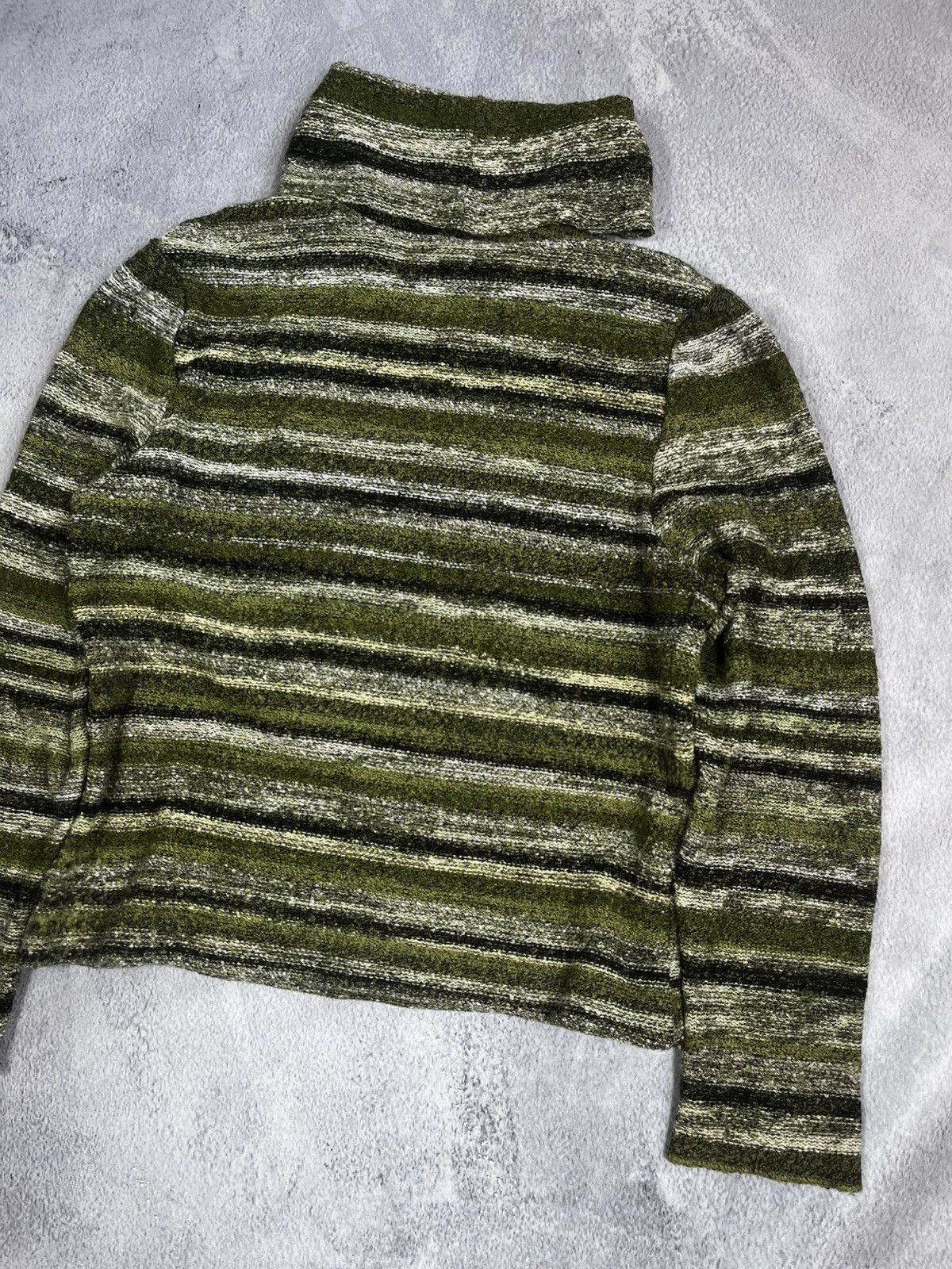 Vintage Vintage Y2K striped turtleneck sweater 00s old money style Size M / US 6-8 / IT 42-44 - 4 Thumbnail