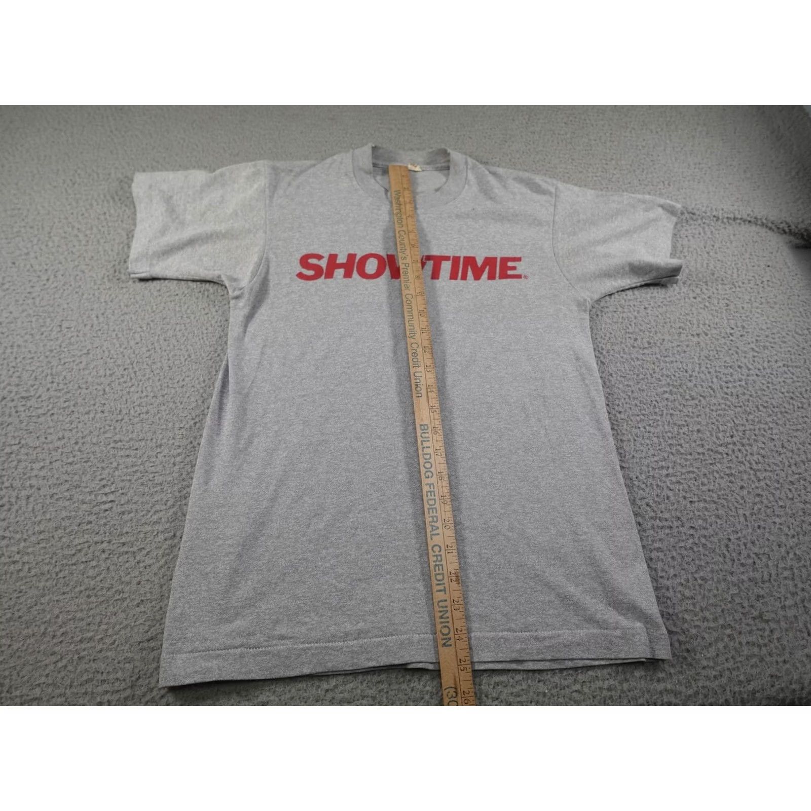 Logo 7 VINTAGE Showtime Shirt Mens M Gray TV Network Logo Single Stitch Movies 80s Size US M / EU 48-50 / 2 - 6 Thumbnail