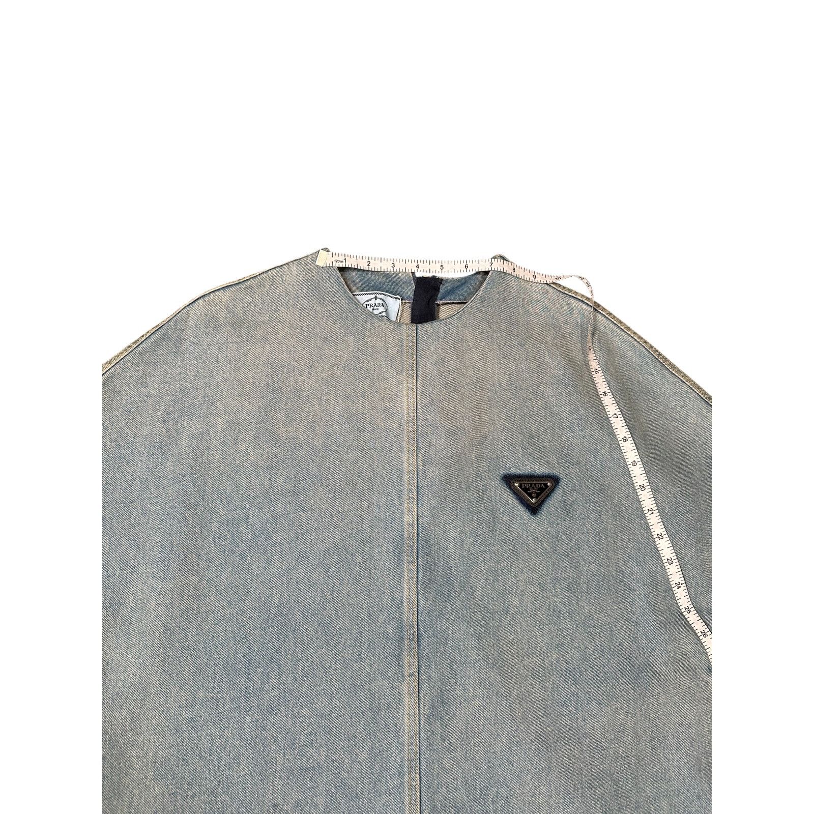 Prada Prada Denim Shift Dress Light Blue Size 38 Excellent Size M / US 6-8 / IT 42-44 - 9 Thumbnail