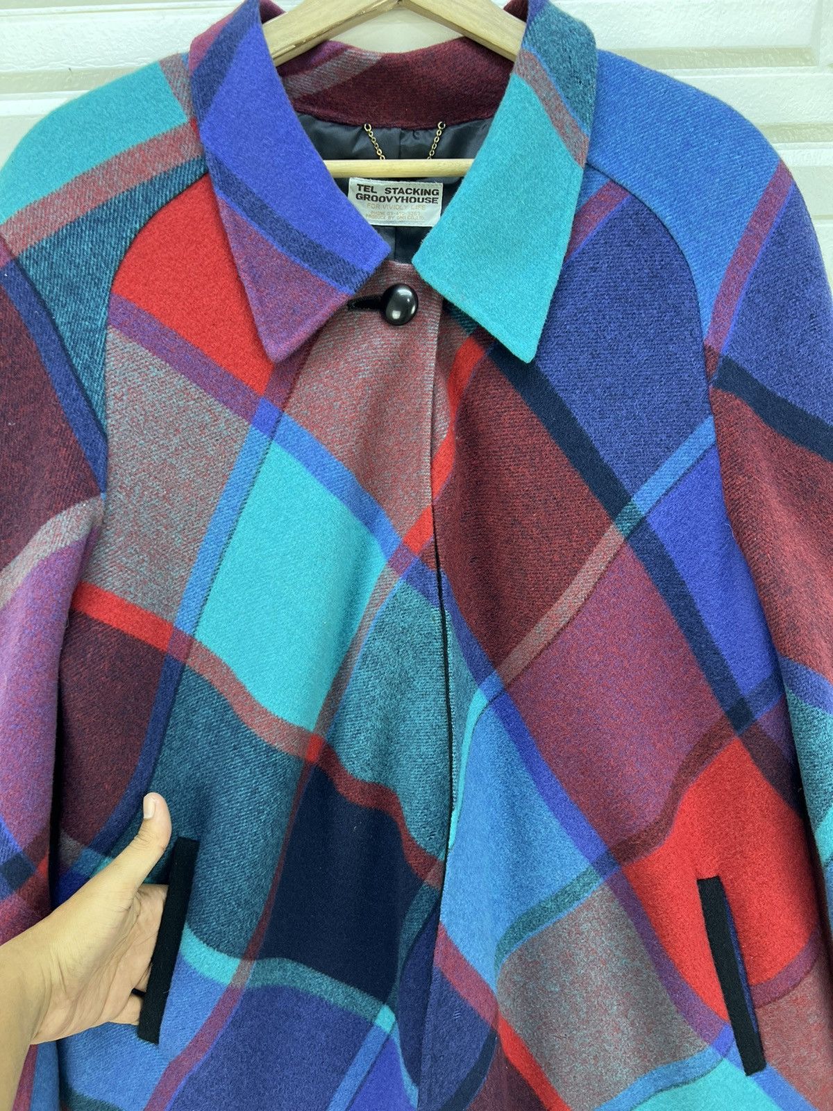 Beauty Beast × Japanese Brand × Vintage 🔥 VTG WOOL OPEN TARTAN COAT Size M / US 6-8 / IT 42-44 - 5 Thumbnail