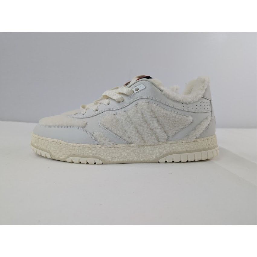 Gucci o1rshd1 Leather Re-Web Sneaker in White Size US 11.5 / EU 44-45 - 10 Thumbnail