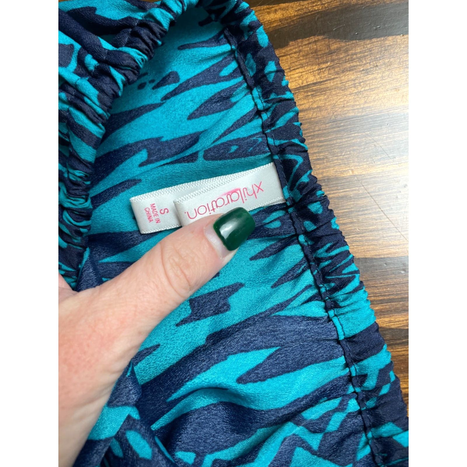 Vintage Xhilaration Romper Dress Size S Navy Blue Turquoise Aztec Zipzag Polka Dots Women One-Piece Sleeveless Size S / US 4 / IT 40 - 6 Thumbnail