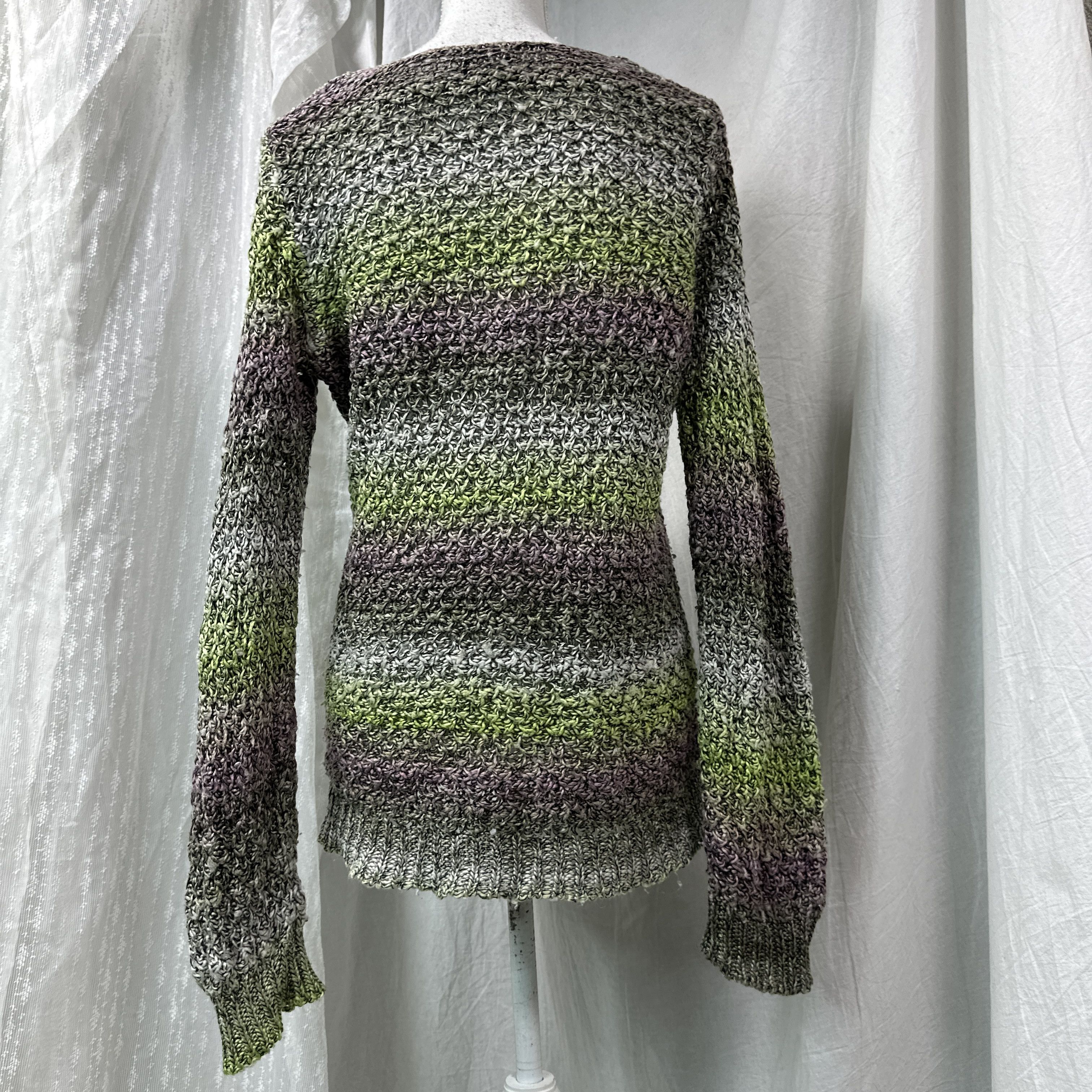 Vintage Vintage Cottage Striped Fairy Openwork Sweater Y2K Size M / US 6-8 / IT 42-44 - 7 Thumbnail