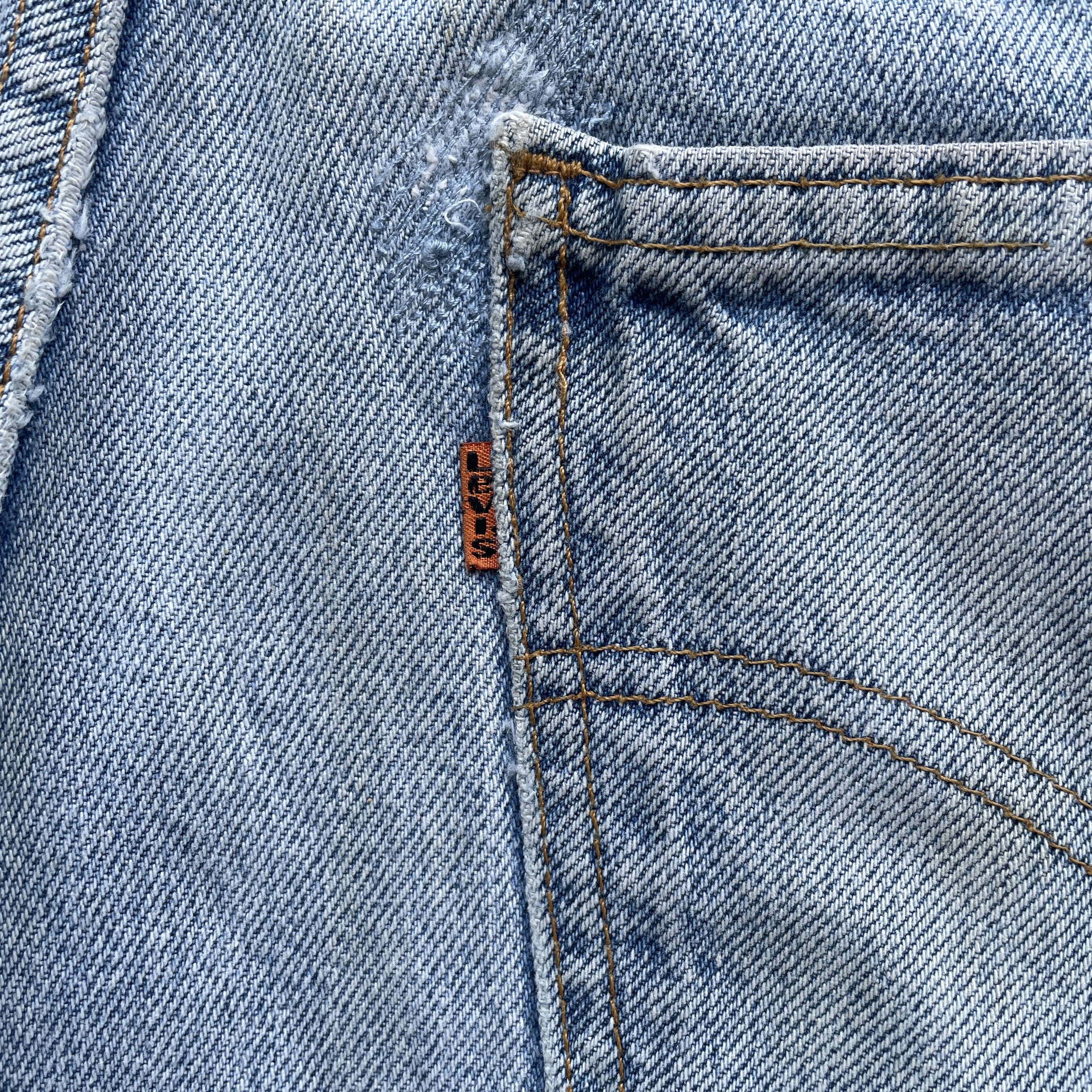 Levi's × Levi's Vintage Clothing 90s VINTAGE LEVI’S ORANGE TAG USA THRASHED JEANS FADED W36 Size US 36 / EU 52 - 9 Thumbnail