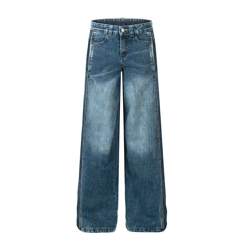 Jean American high street washed gradient retro jeans for men Size US 32 / EU 48 - 1 Thumbnail