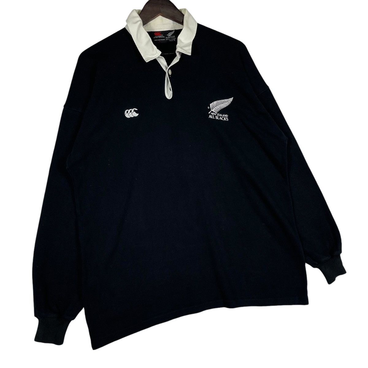 All Blacks × Canterbury of New Zealand × New Zealand Outback Vintage 90s New Zealand All Blacks Rugby Shirt Size US L / EU 52-54 / 3 - 3 Thumbnail