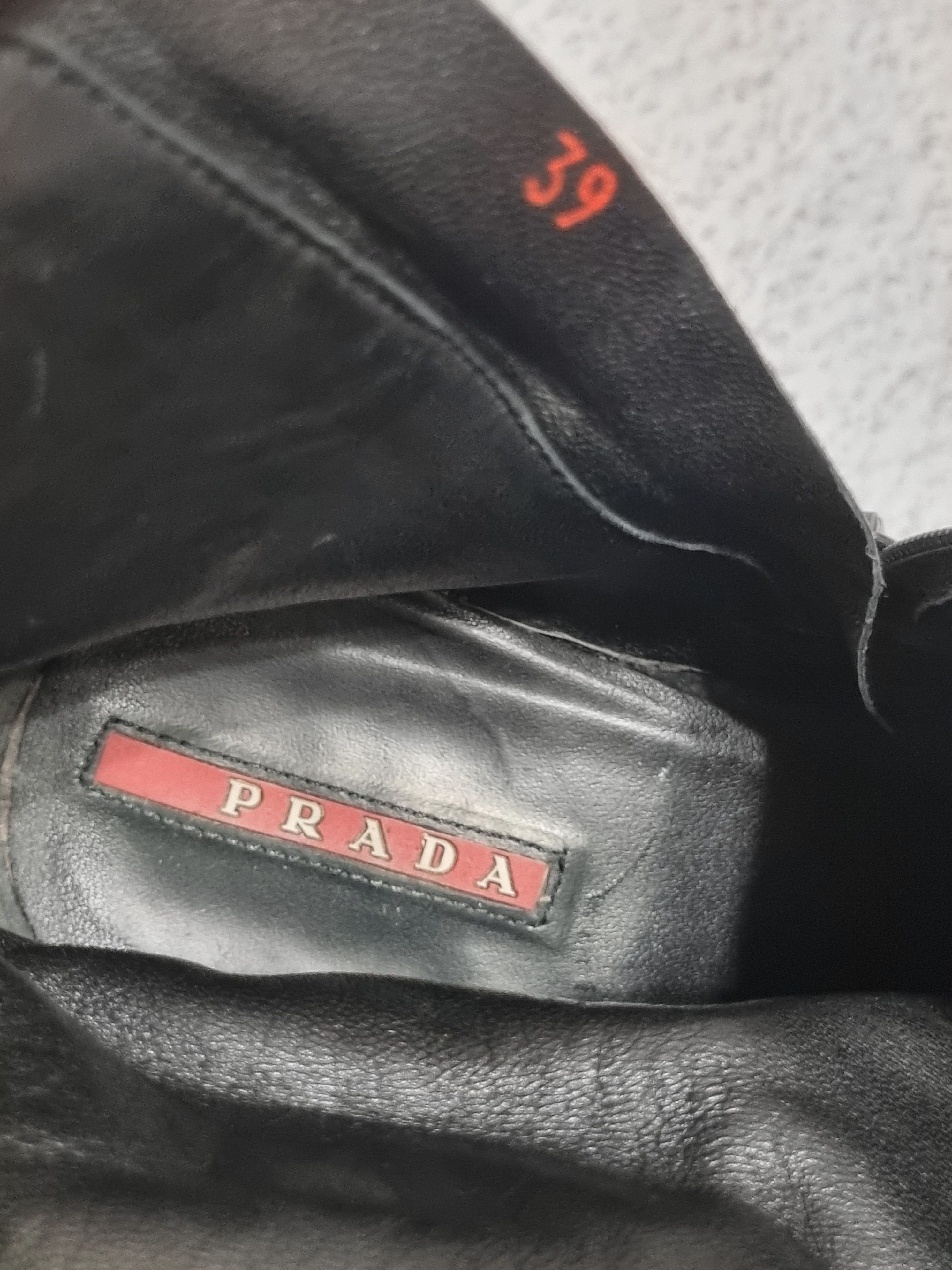 Prada Vintage Prada Leather Black Ankle Boots Size US 9 / IT 39 - 14 Thumbnail