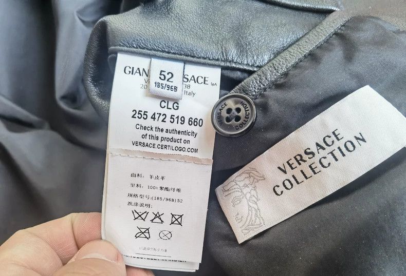 Versace Versace Men's leather jacket Size US L / EU 52-54 / 3 - 7 Thumbnail
