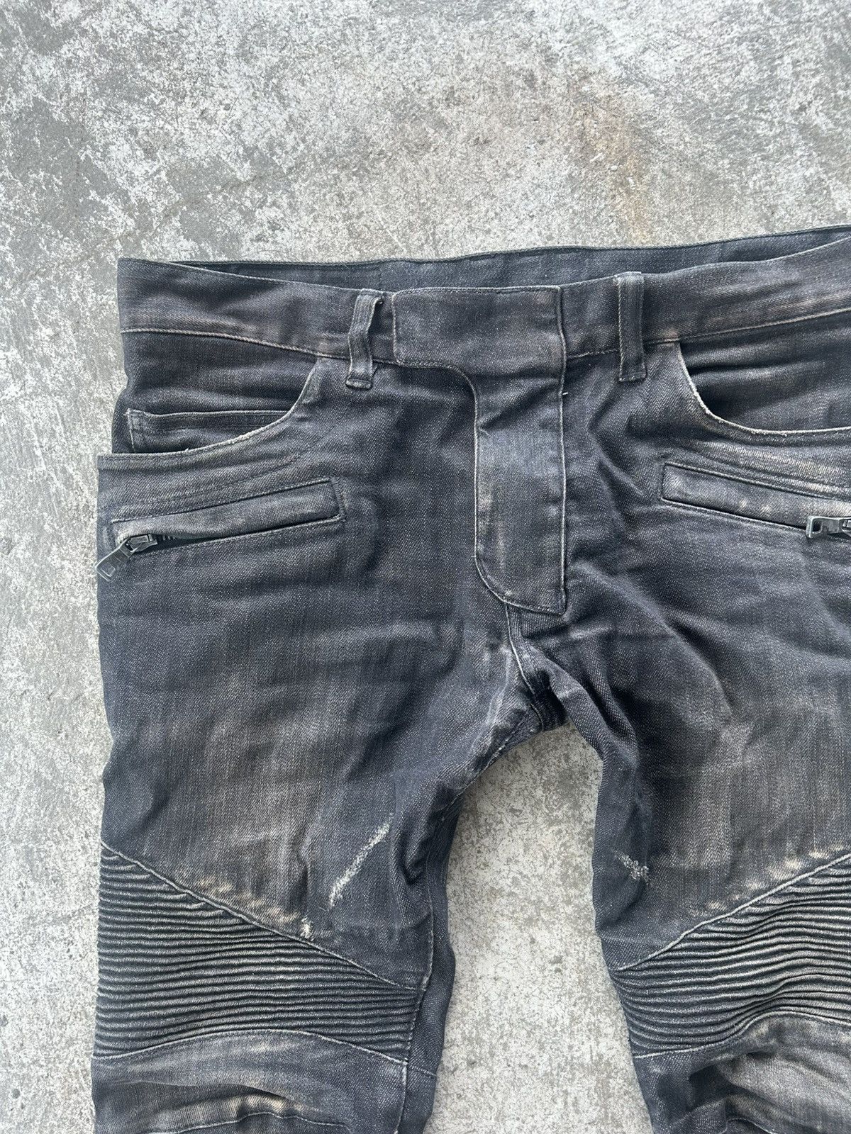 Balmain Balmain Homme AW11 Baked Biker Denim by Decarnin | Grailed