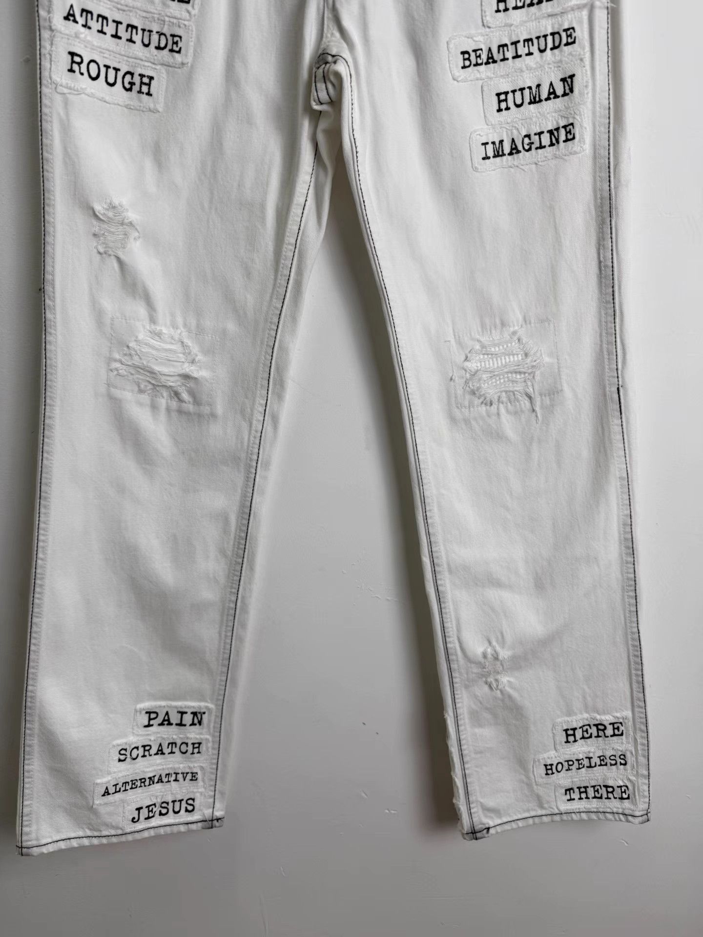 Number (N)ine Number (n)ine 01SS Patchwork Denim Jeans K20 Size US 28 / EU 44 - 3 Thumbnail