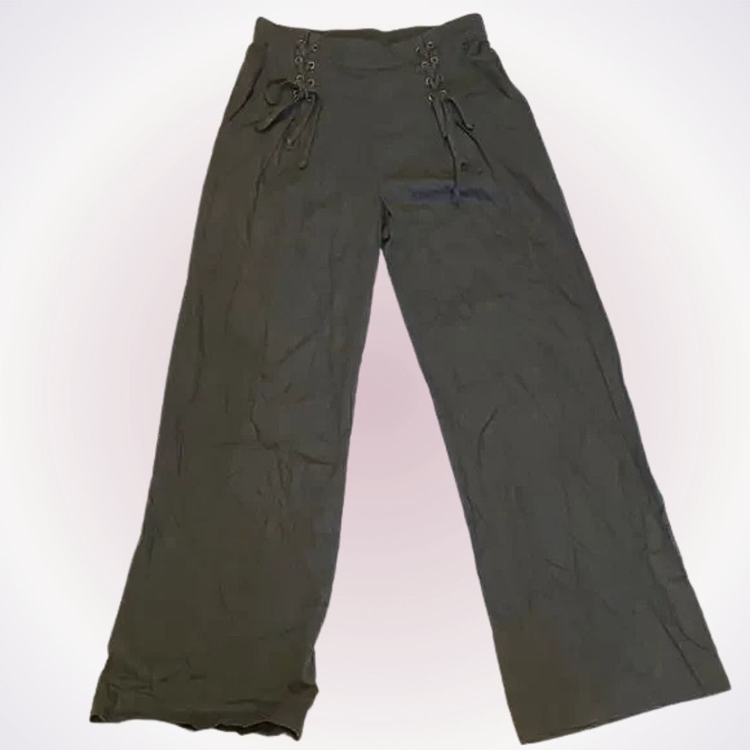Other 1.State Olive Green Lace-Up Wide-Leg Pants | Sz XS Size 25" / US 0 / IT 36 - 1 Thumbnail