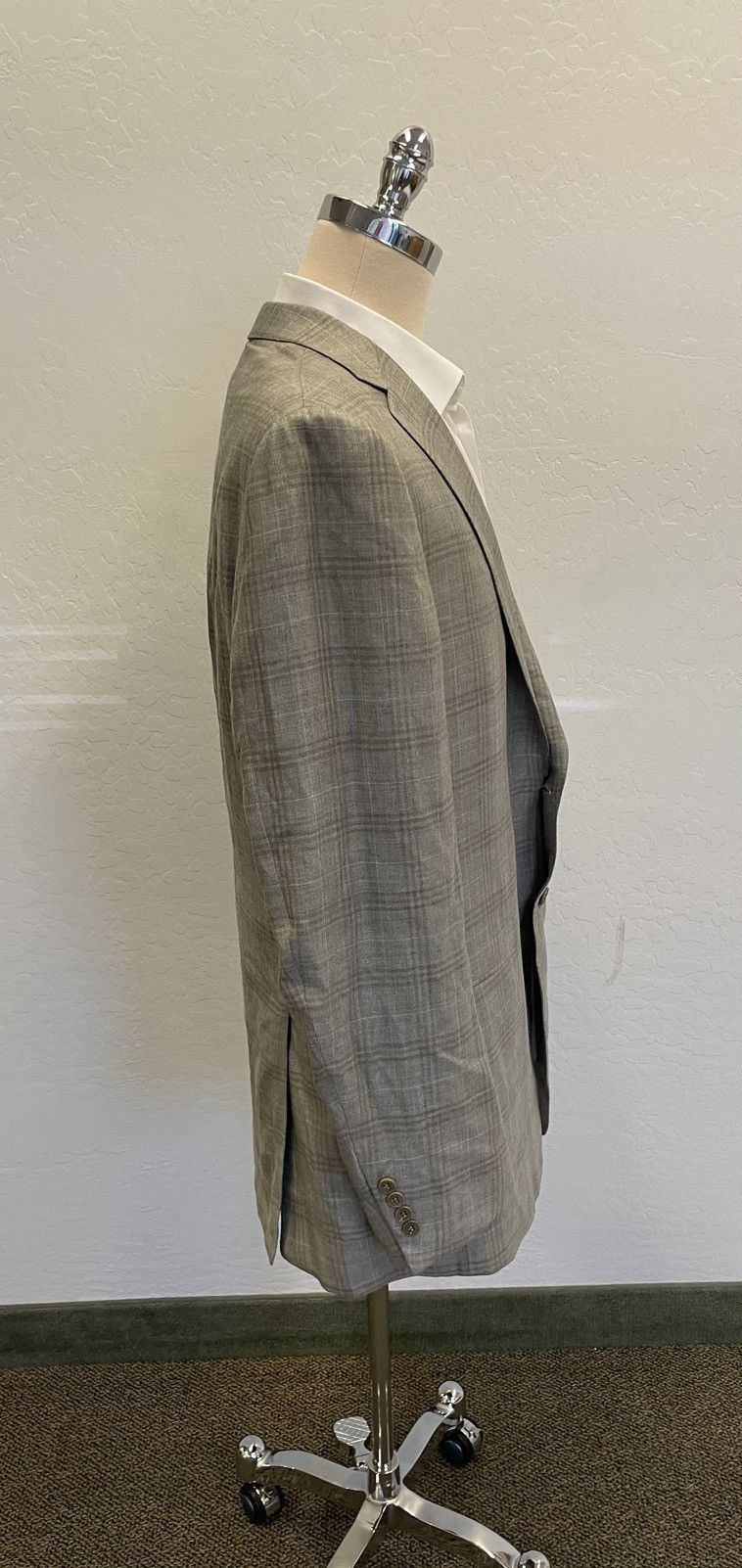 Ermenegildo Zegna Cashmere & Silk Check Jacket Size 50L - 3 Thumbnail