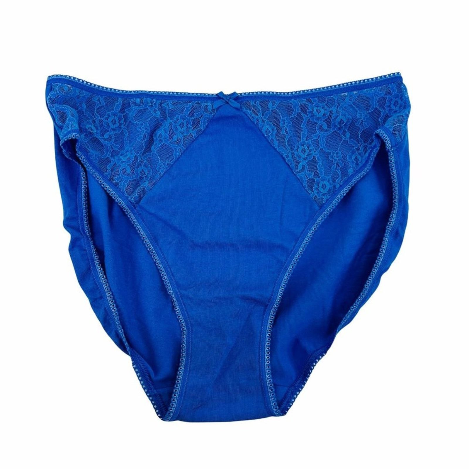 Victorias Secret Victoria's Secret Periwinkle Lace Inlay High Leg Brief Panty in Blue, Women's
