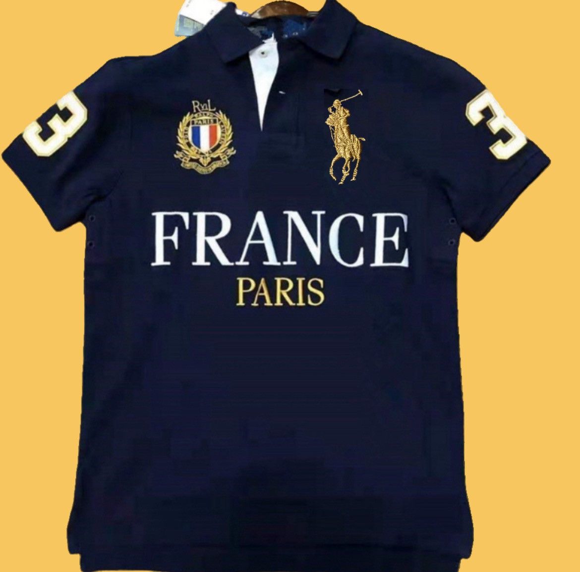 image of Big Pony Polo Ralph Laurent Paris France in Navy, Men's (Size XL)
