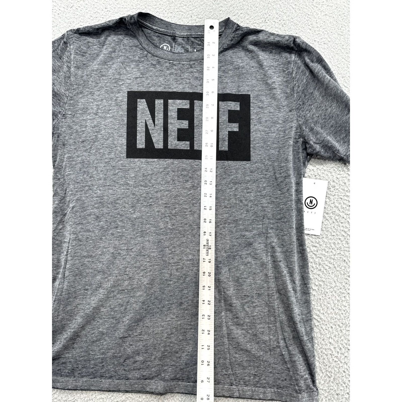 Spell Neff Gray Spell Out T-Shirt Tee Skater Streetwear Shirt L Men Logo Graphic Print Cotton Size US L / EU 52-54 / 3 - 6 Thumbnail