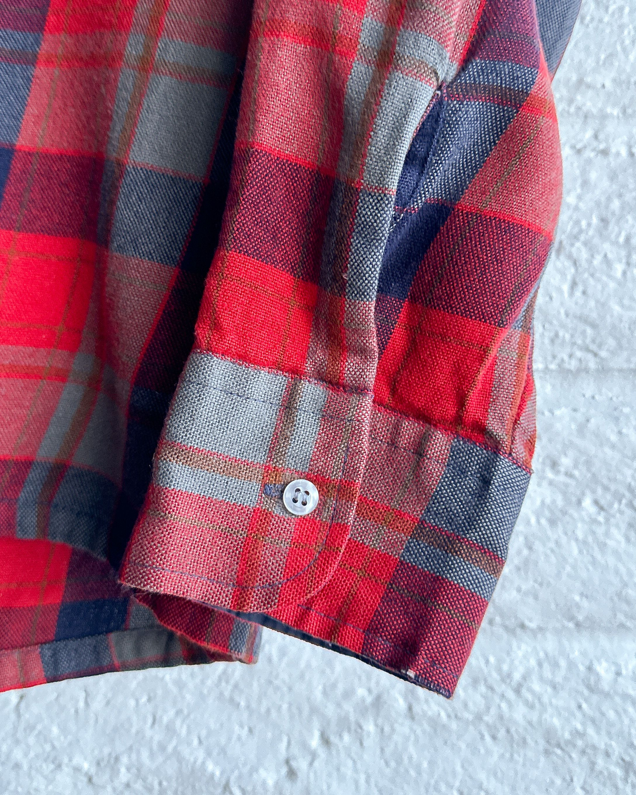 Vintage Vintage 1980s Back Packer Red Plaid Flannel Shirt XL Acrylic Size US XL / EU 56 / 4 - 5 Thumbnail