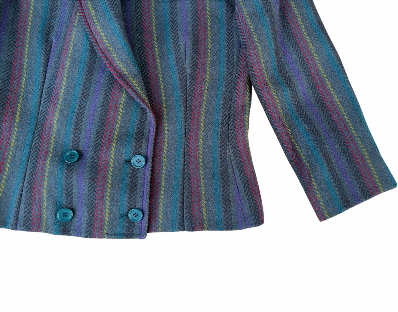 Missoni 80’s Missoni Wool Blazer Double Breasted Herringbone Sz 6 Size M / US 6-8 / IT 42-44 - 7 Thumbnail