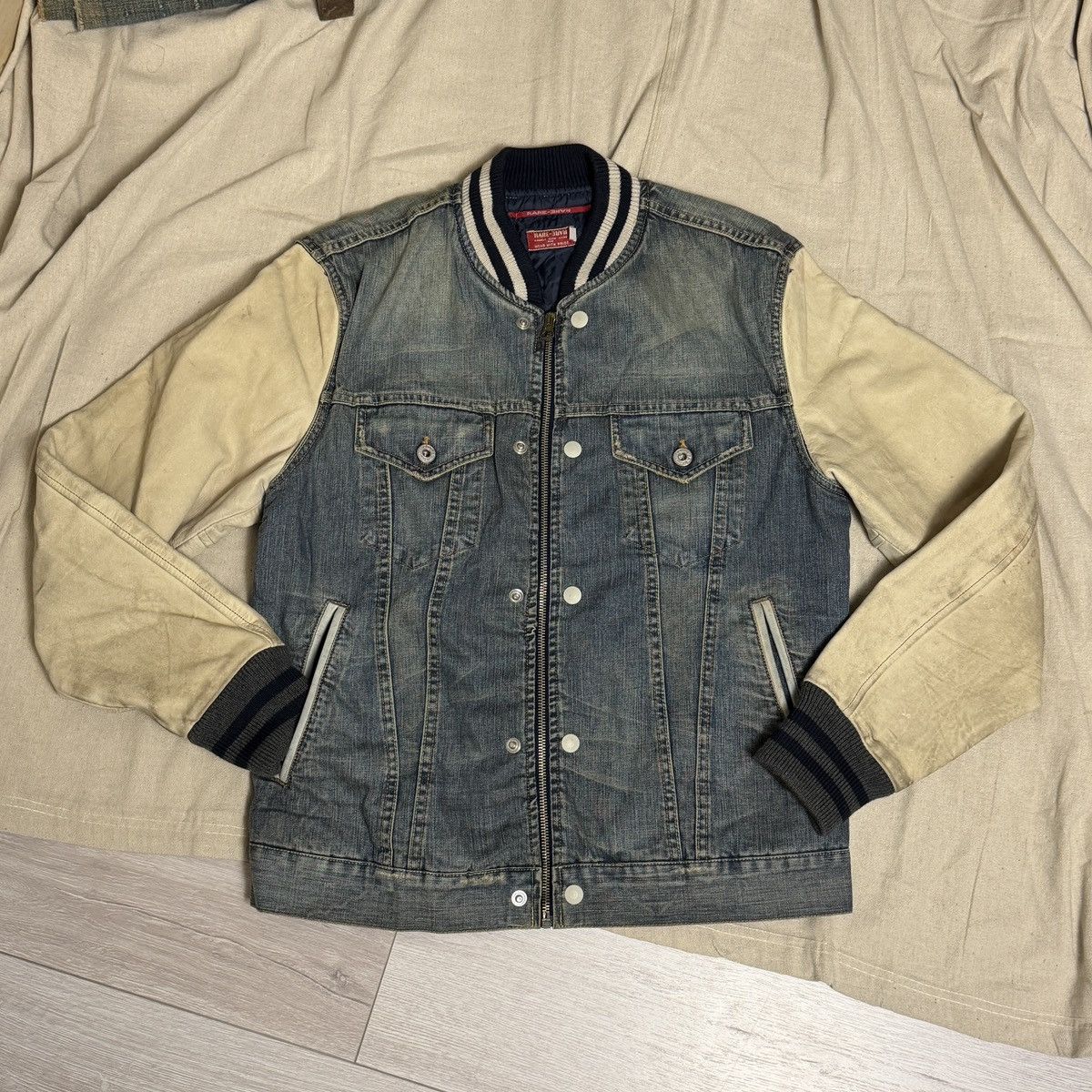 Other [RA-RE] 90’s Denim/Varsity Style Jacket Size US L / EU 52-54 / 3 - 1 Thumbnail