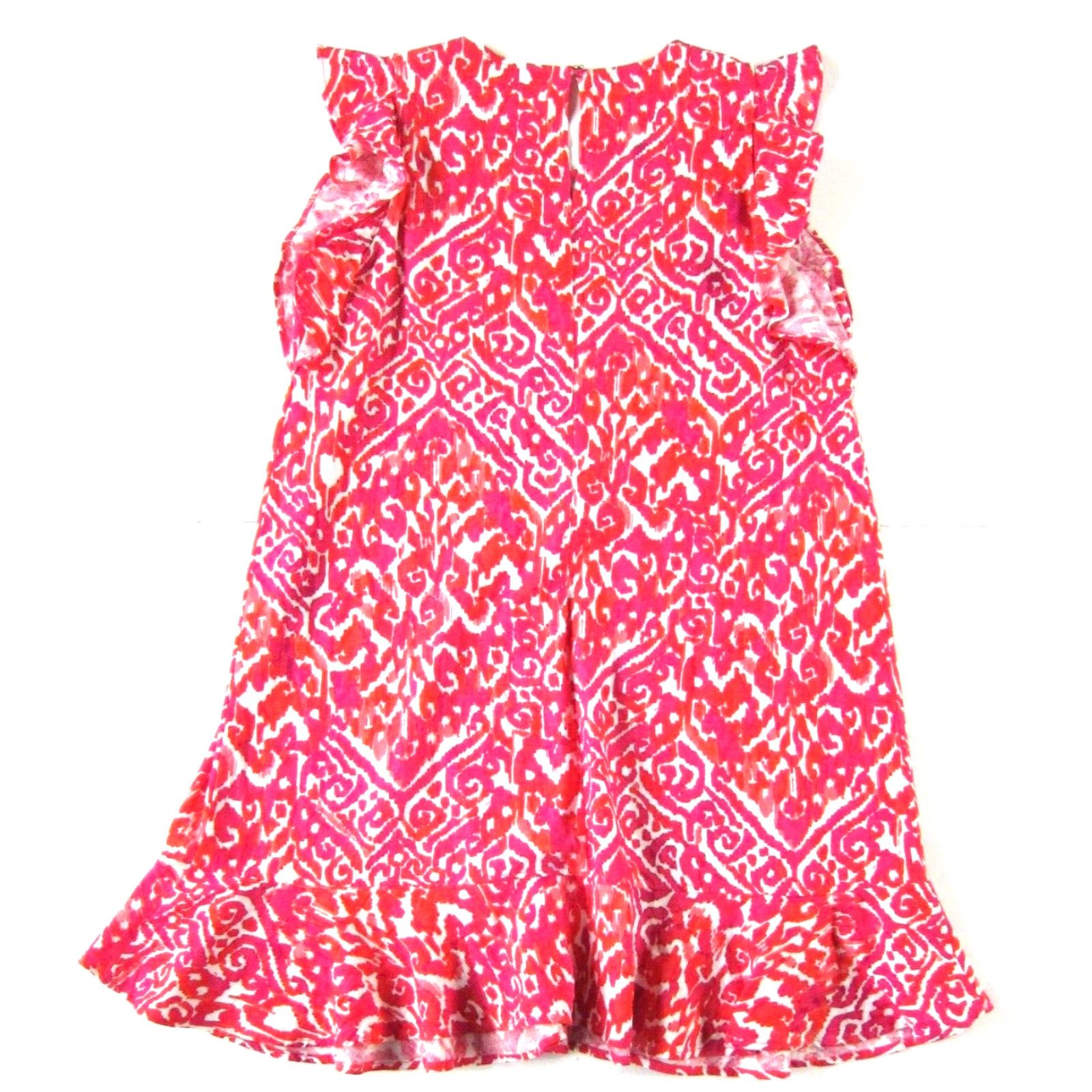 Tommy Hilfiger Tommy Hilfiger Linen Blend Pink White Paisley Cap Sleeve Shift Tunic Dress 10 Size L / US 10 / IT 46 - 2 Thumbnail