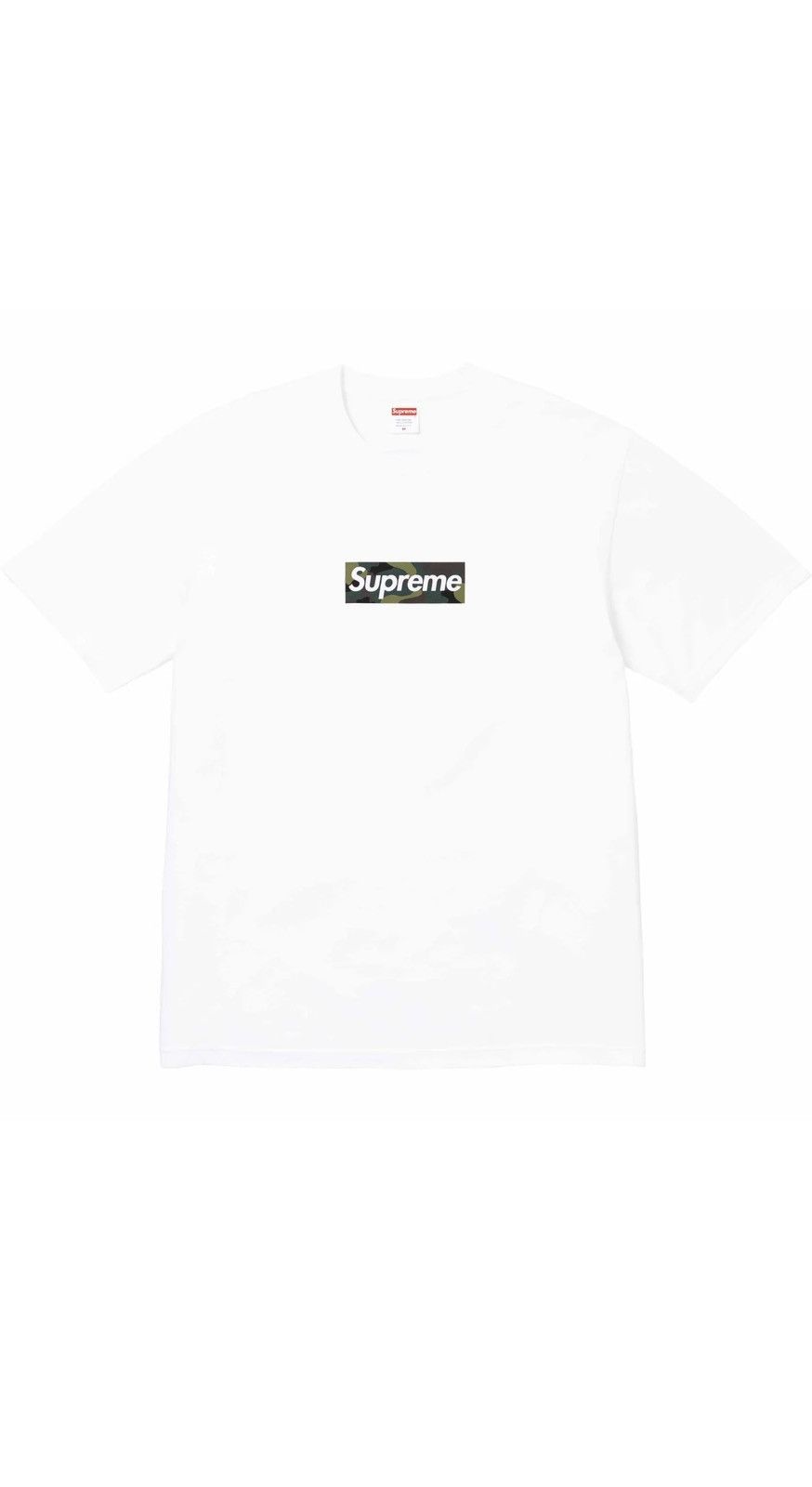 image of Supreme Camo Box Logo in White, Men's (Size Small)