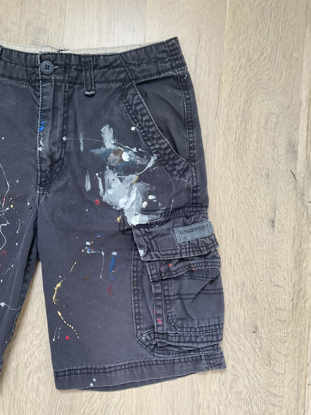 UNIONBAY UNIONBAY Cargo Shorts Paint Splatter Distressed Pants Size US 30 / EU 46 - 4 Thumbnail