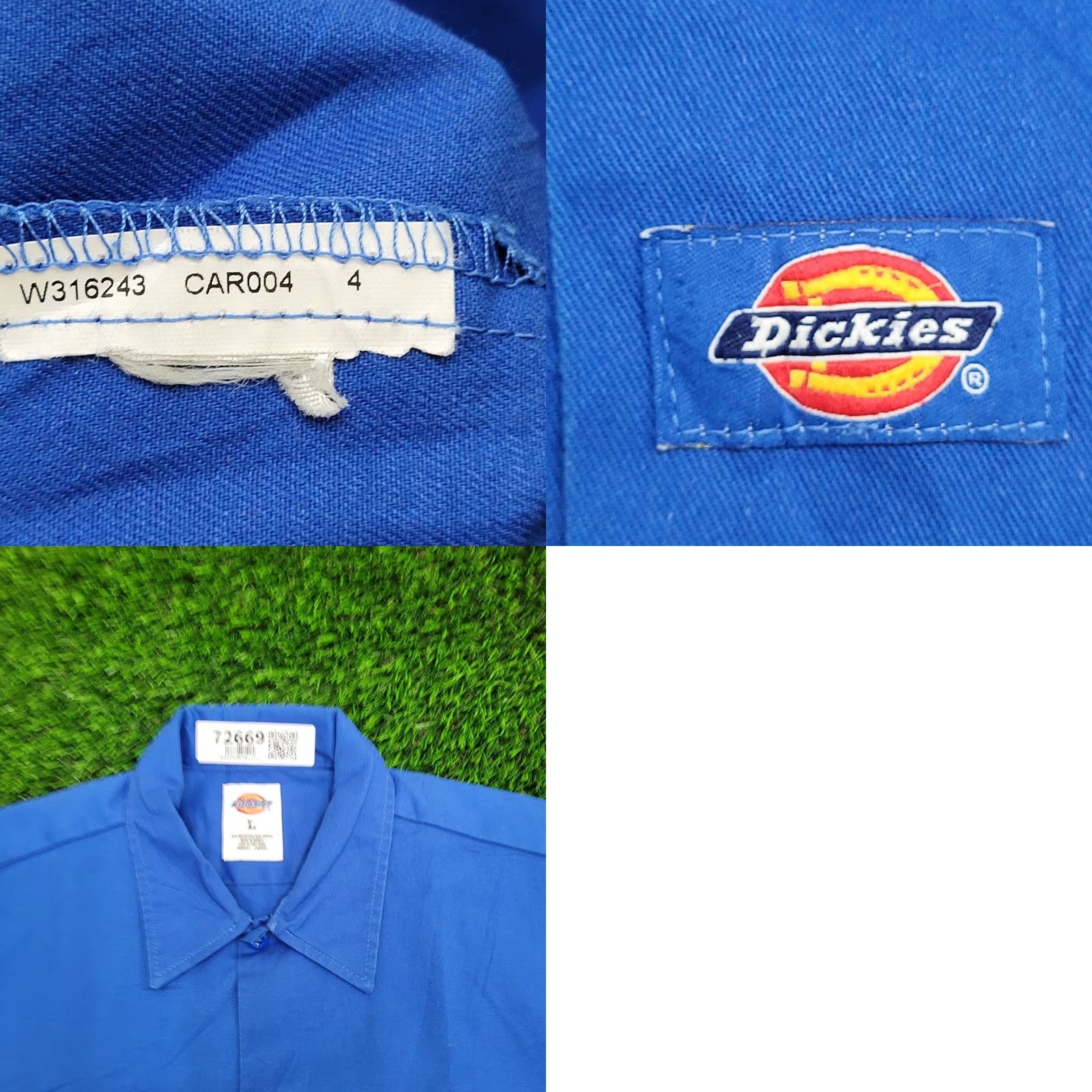Dickies VINTAGE Dickies Button Shirt Baggy Large 24x31 2000s Y2K Casual Workwear Mens Short Sleeve Blue Collar Size US L / EU 52-54 / 3 - 8 Thumbnail