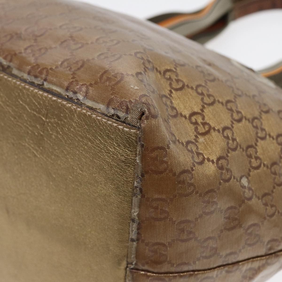 Gucci GUCCI GG Crystal Tote Bag Gold Size ONE SIZE - 10 Thumbnail