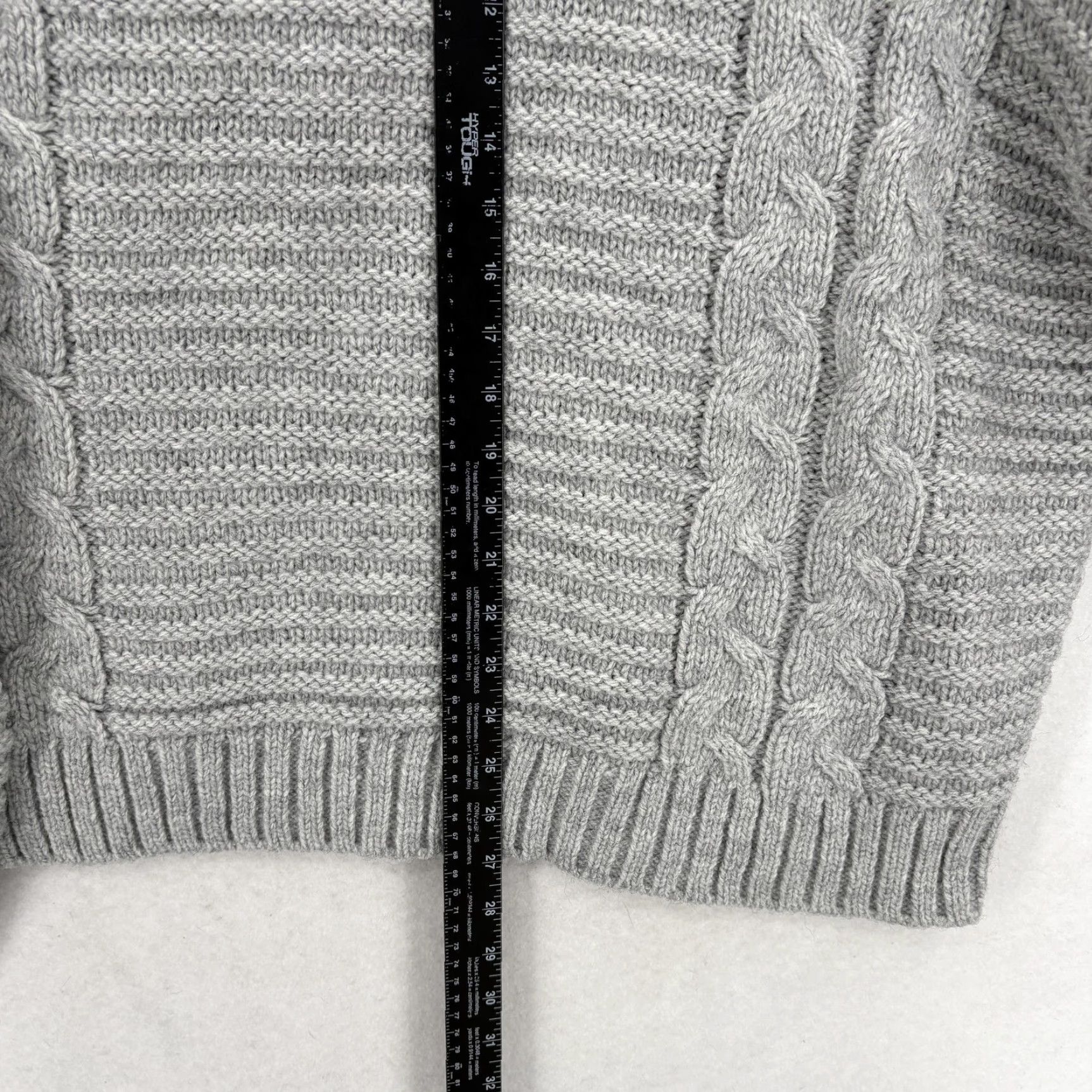 Loft LOFT Womens XXL Gray Cable-Knit Crew-Neck Pullover Sweater, Heavyweight, Regular, Knit, NWT Size XXL / US 16-18 / IT 52-54 - 5 Thumbnail