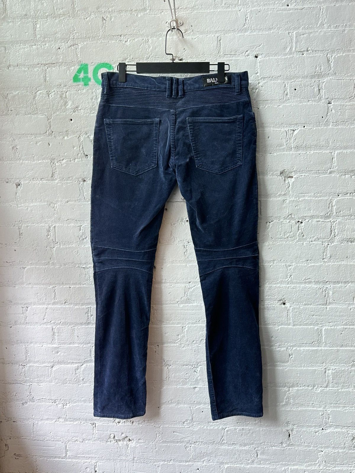Balmain BALMAIN DECARIN COURDEROY BIKER PANTS SZ 32 Size US 32 / EU 48 - 3 Thumbnail