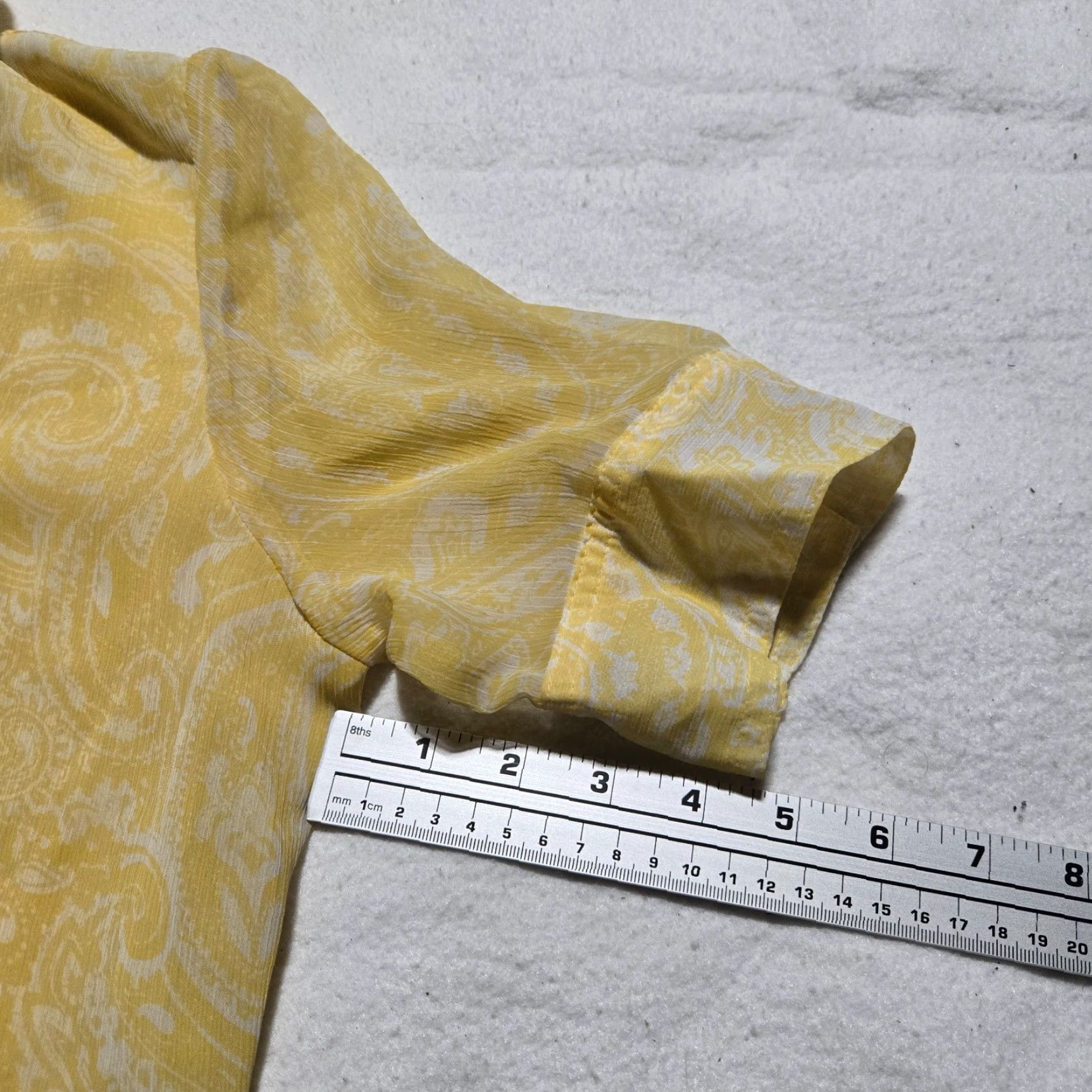 Vintage Jaclyn Smith Blouse Shirt Adult Women's M Yellow Button Up Ruffles Top Womens Size M / US 6-8 / IT 42-44 - 5 Thumbnail